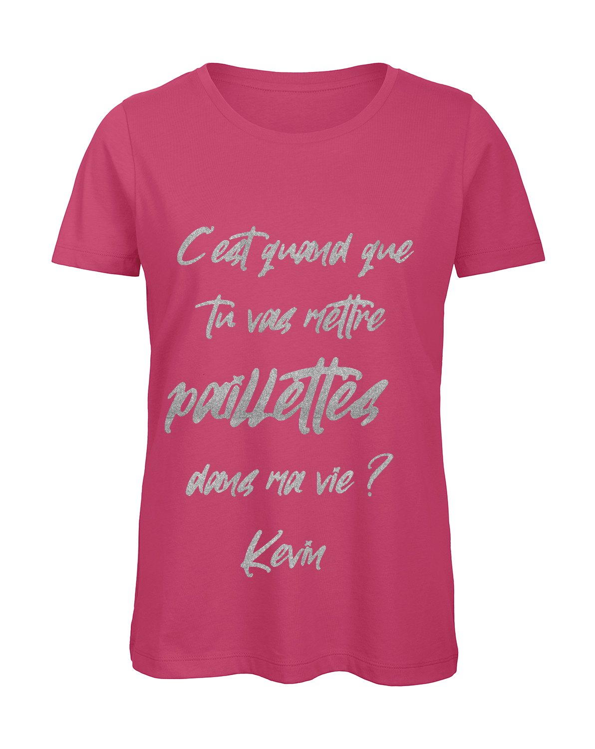 Miniature T-shirt femme "C'est quand que tu vas mettre des paillettes dans ma vie"