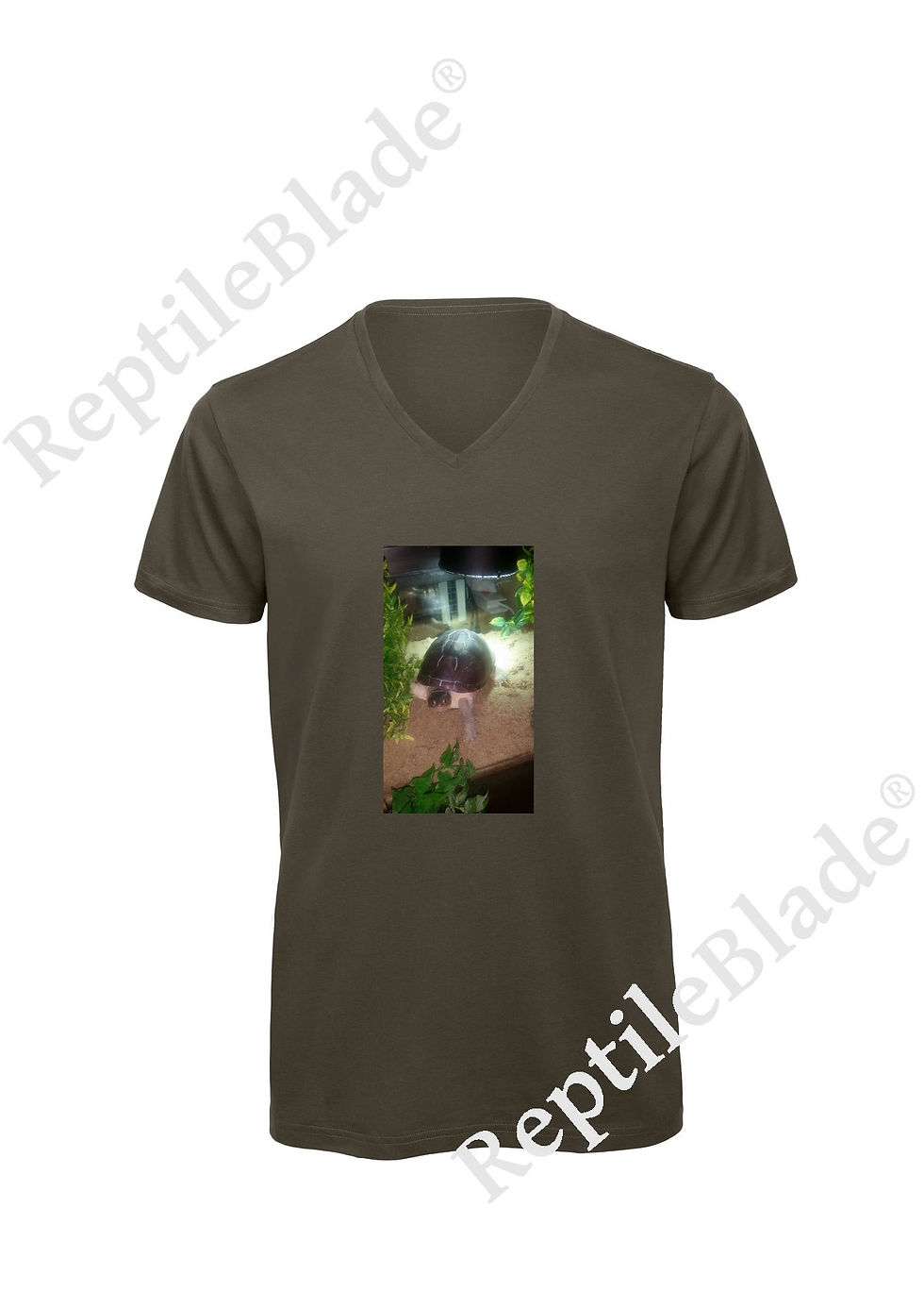 תמונה ממוזערת: T-shirt homme col v "Lilo tortues"