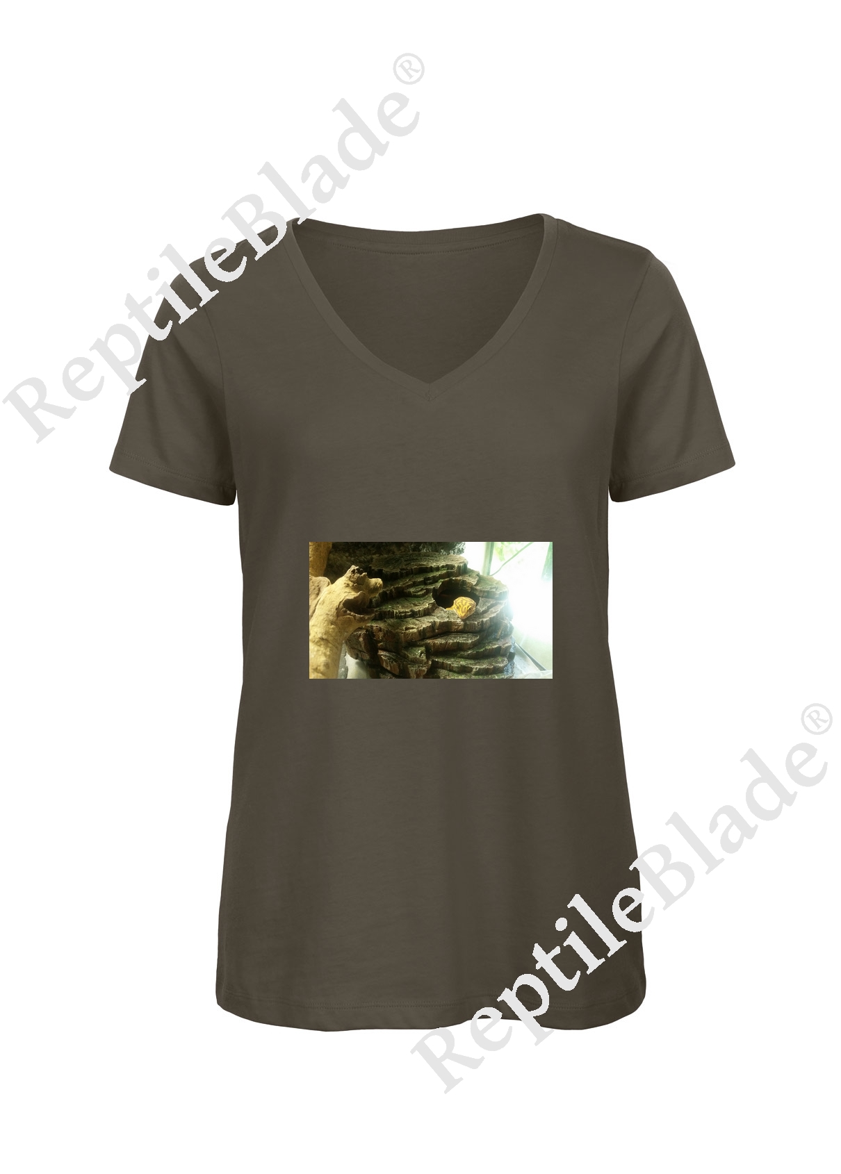 Miniature T-shirt femme col v "Lilo tortues"