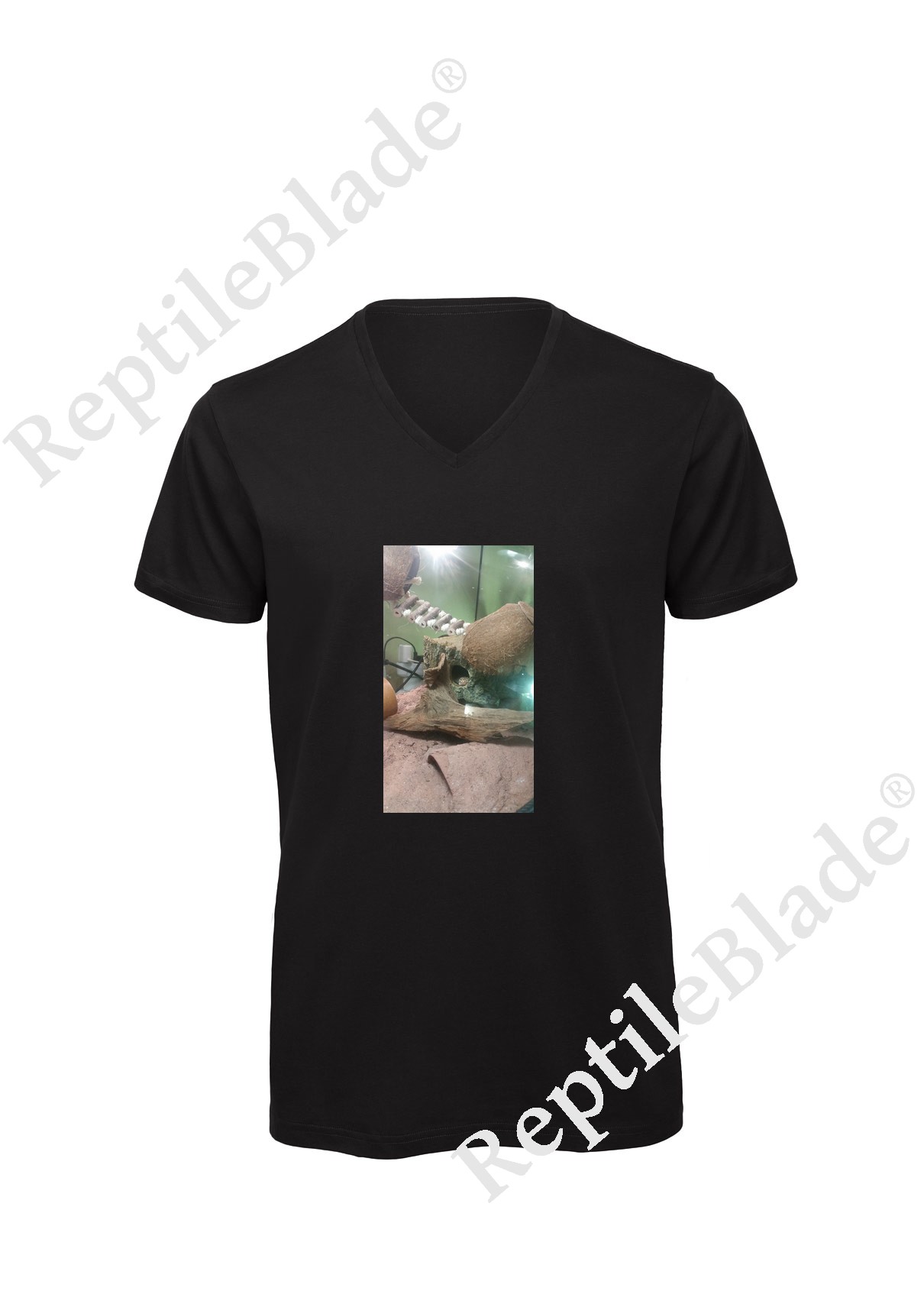 Miniature T-shirt homme col v "Lilo tortues"