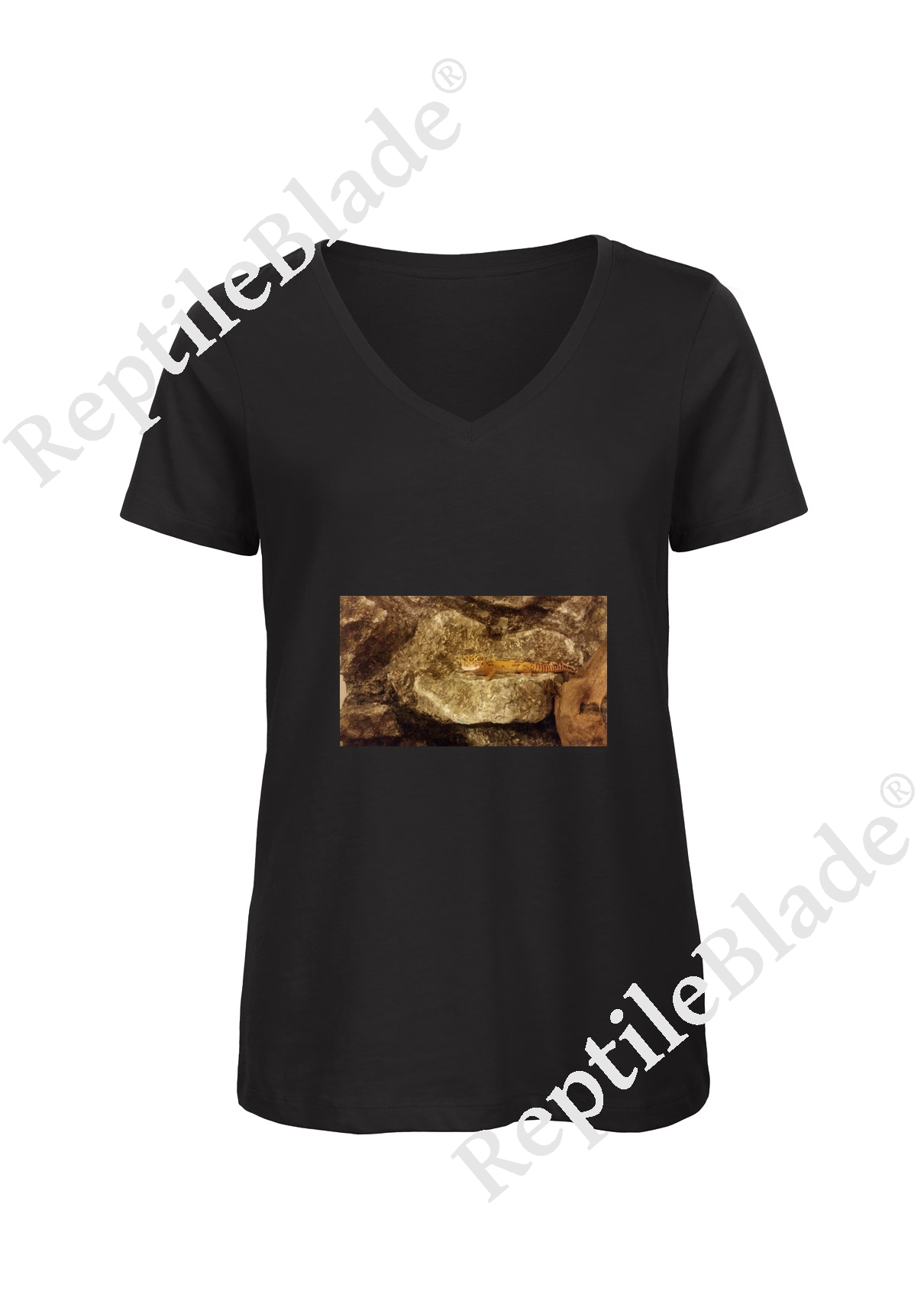 Miniature T-shirt femme col v "Lilo tortues"