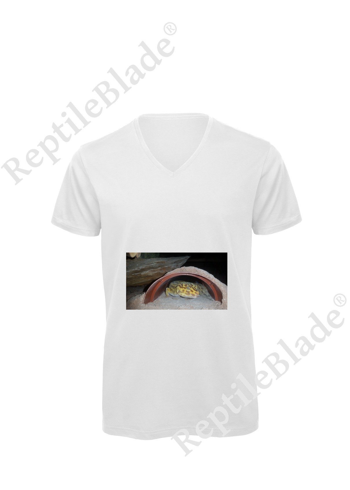 Miniature T-shirt homme col v "Lilo tortues"