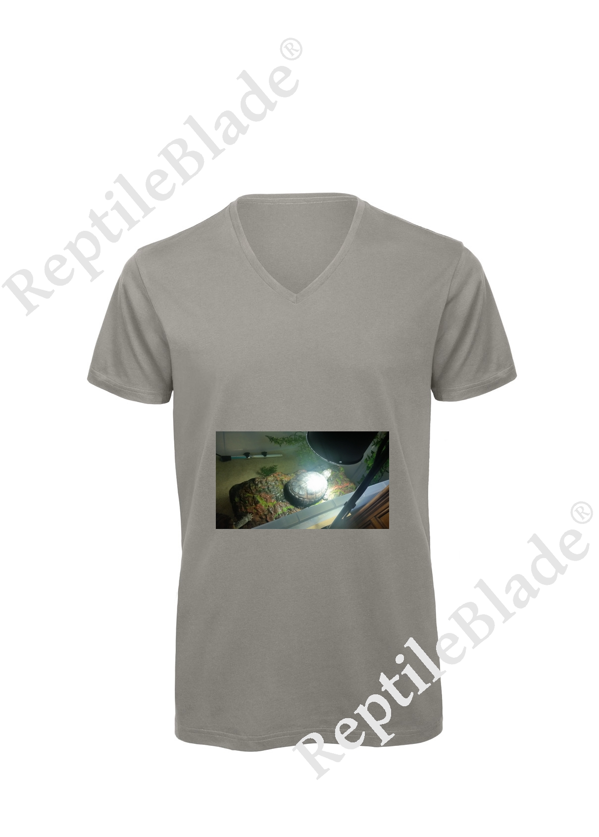 Miniature T-shirt homme col v "Lilo tortues"
