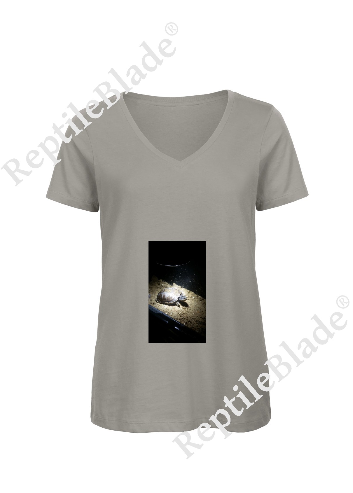 T-shirt femme col v "Lilo tortues"