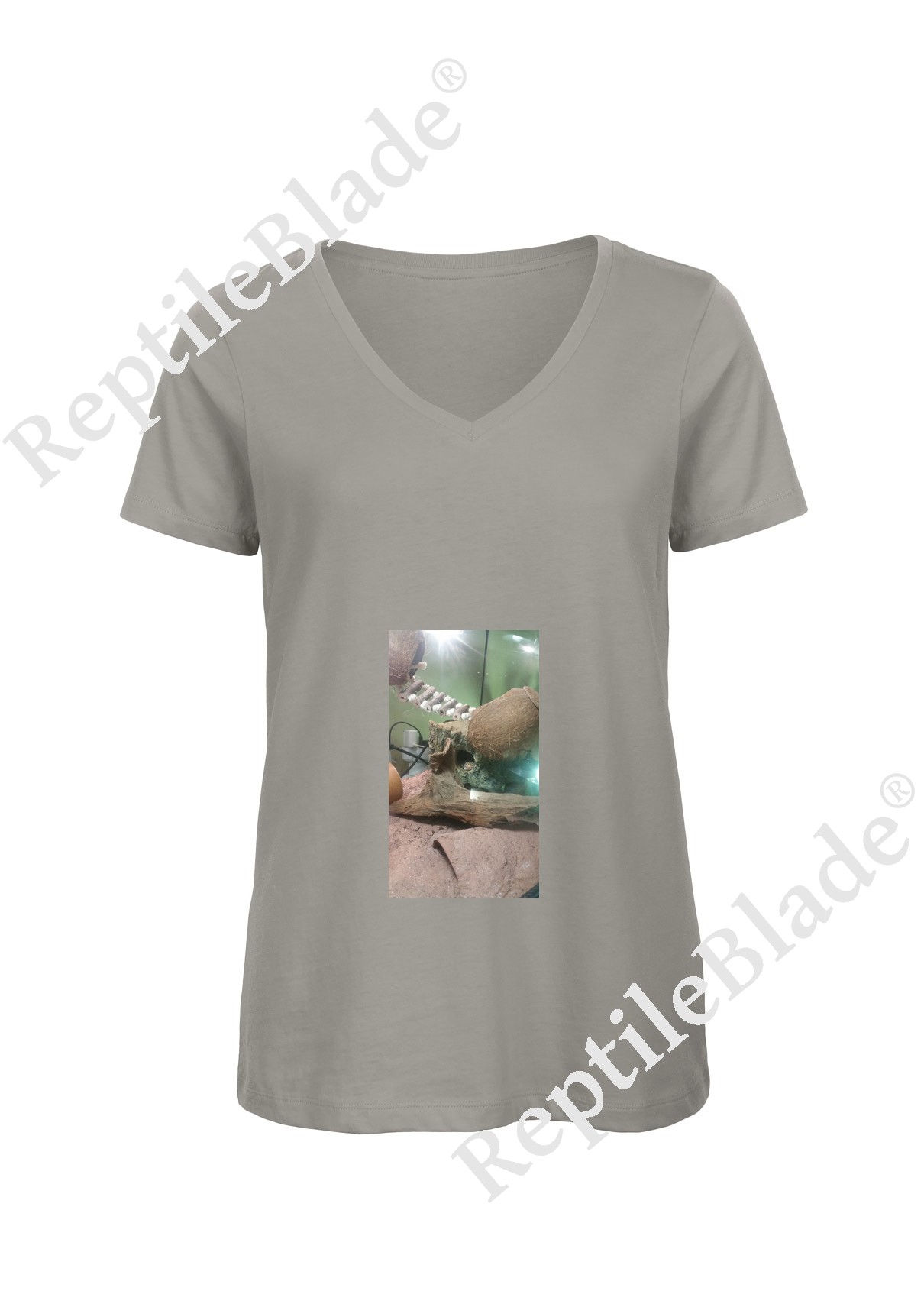 T-shirt femme col v "Lilo tortues"
