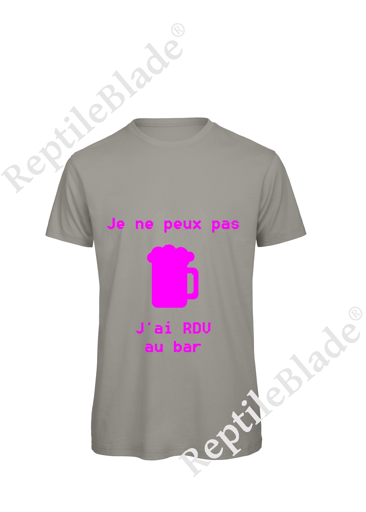 T-shirt homme "Je peux pas j'ai rdv au bar"