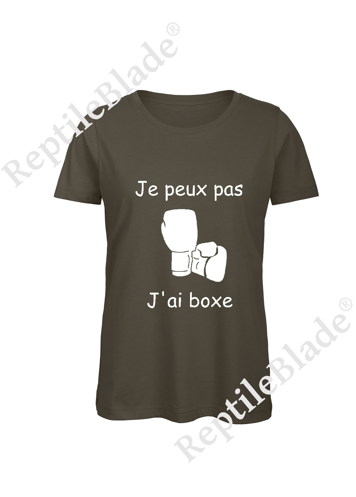 T-shirt femme "Je peux pas j'ai boxe"