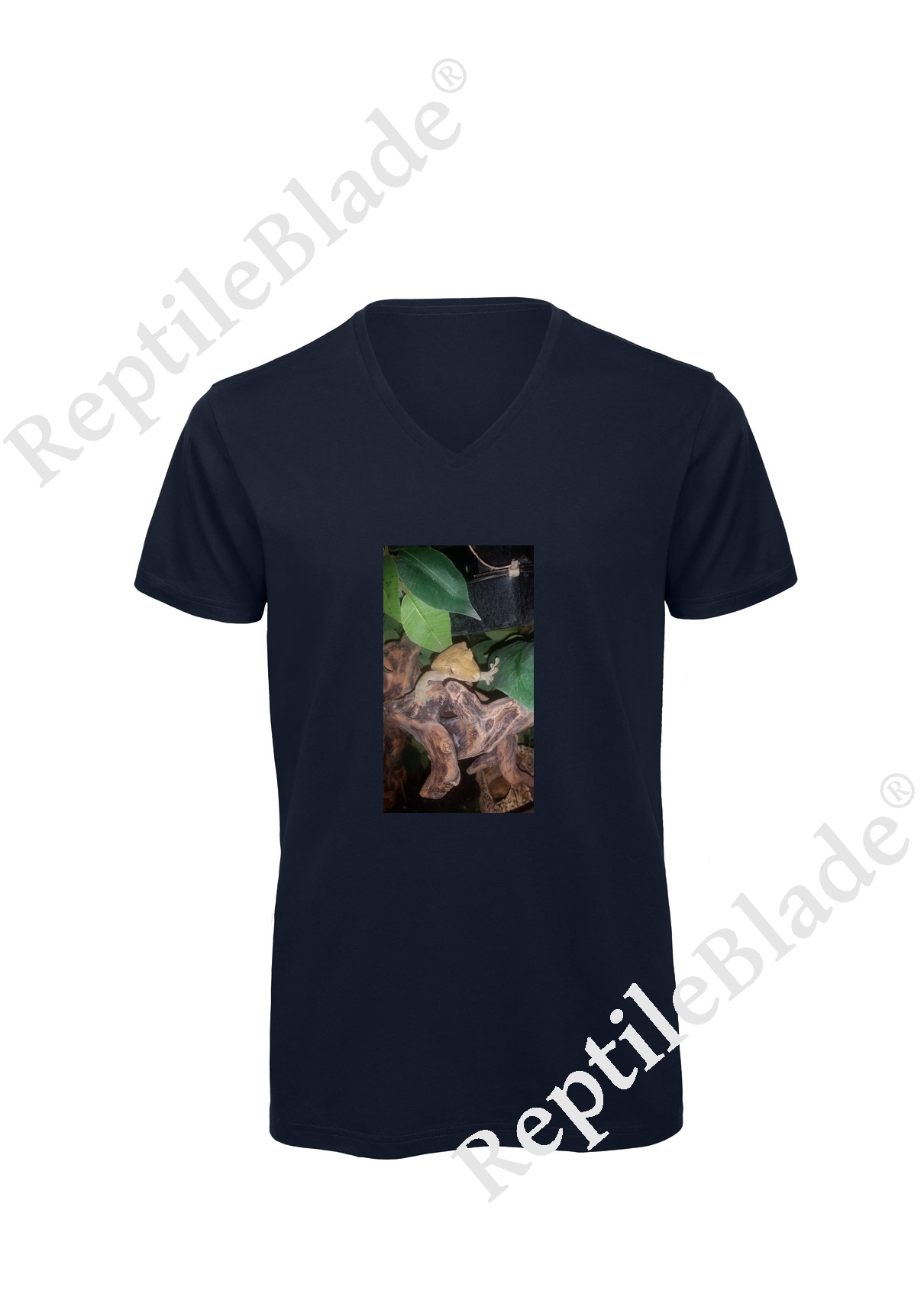Miniature T-shirt homme col v "Lilo tortues"