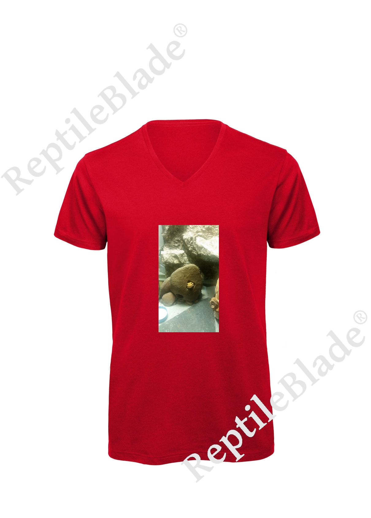 Miniature T-shirt homme col v "Lilo tortues"