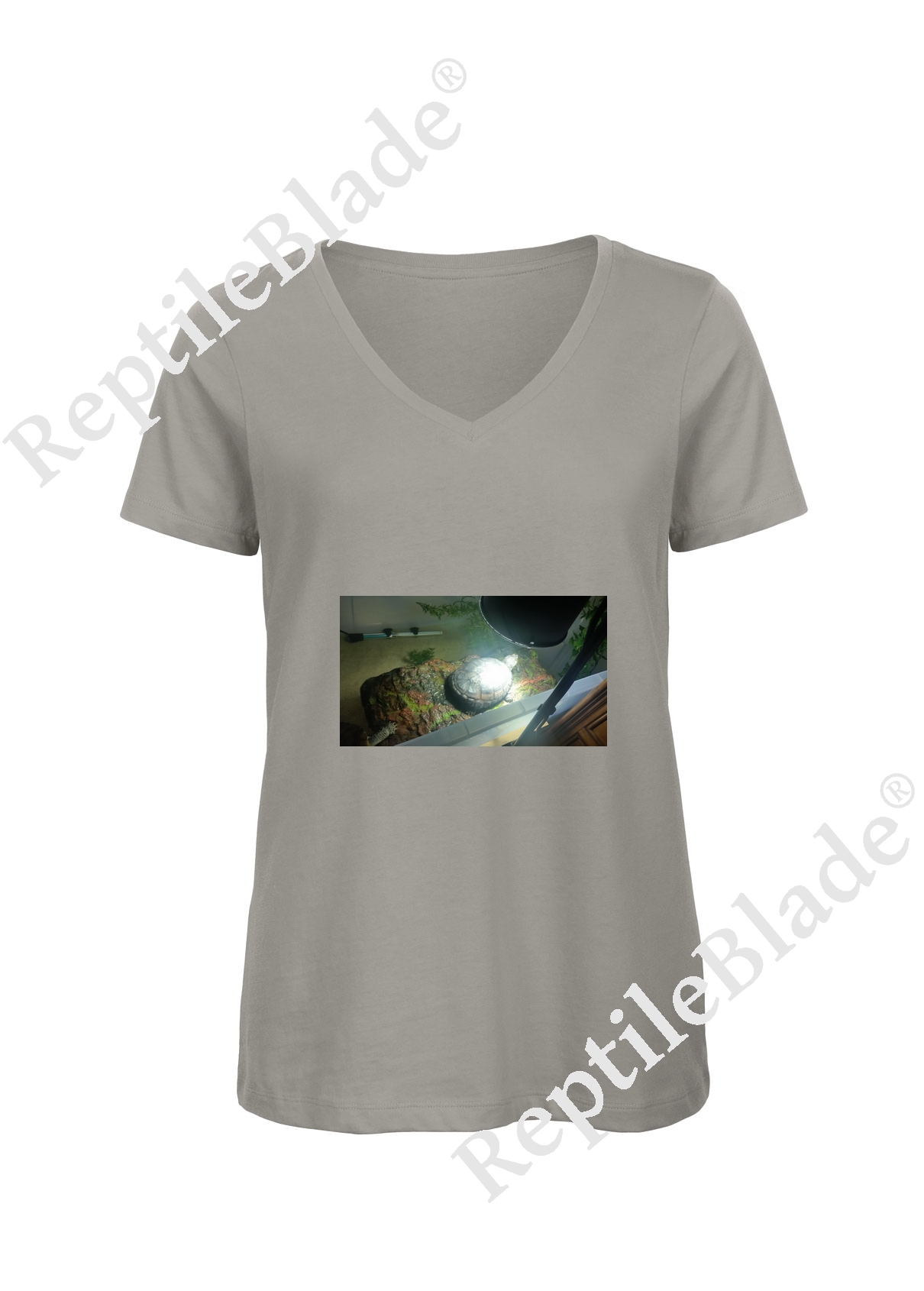 T-shirt femme col v "Lilo tortues"