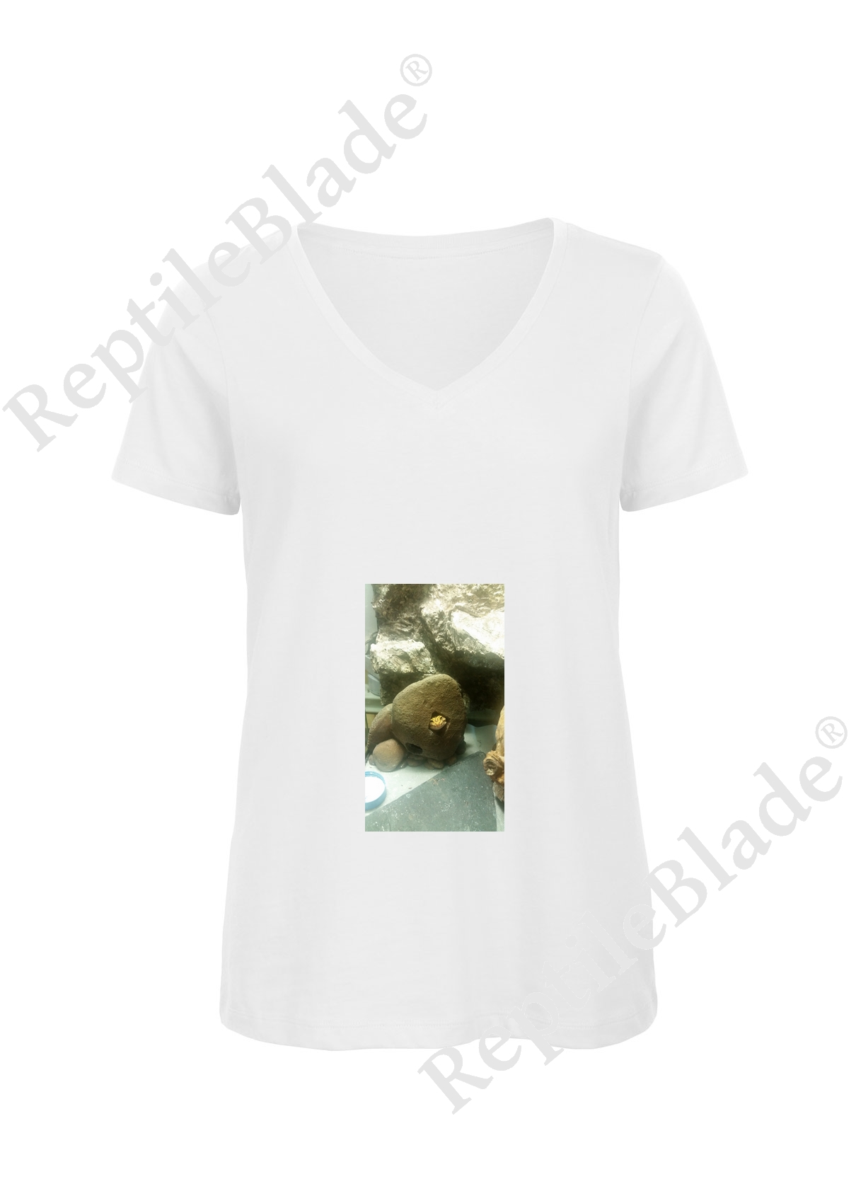 Miniature T-shirt femme col v "Lilo tortues"