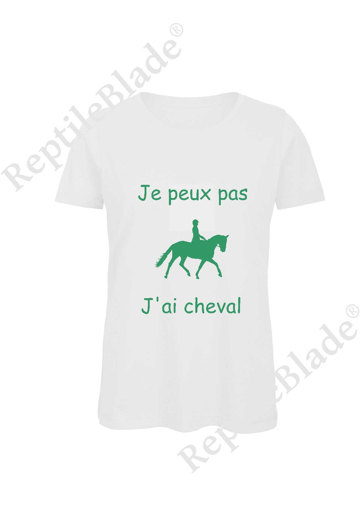 Miniature T-shirt femme "Je peux pas j'ai cheval"