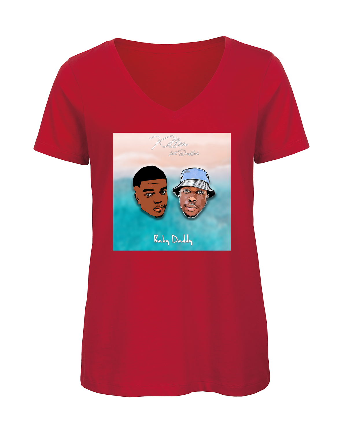 Miniature T-shirt femme col v "Killem Officiel"