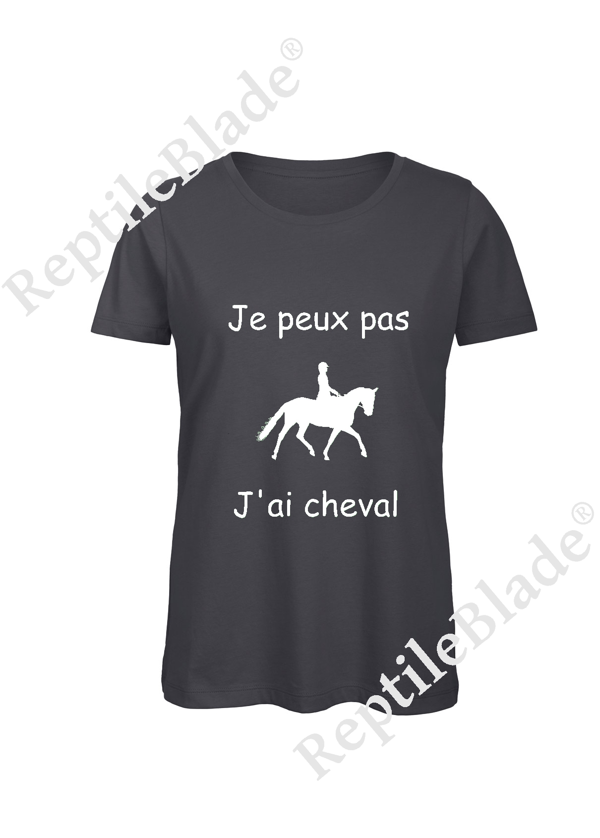 Miniature T-shirt femme "Je peux pas j'ai cheval"