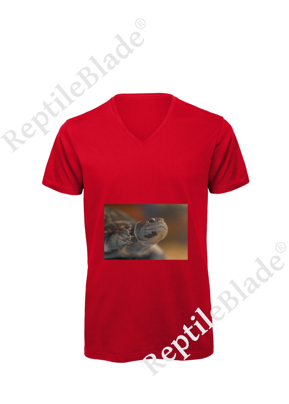 Miniature T-shirt homme col v "Lilo Tortues"