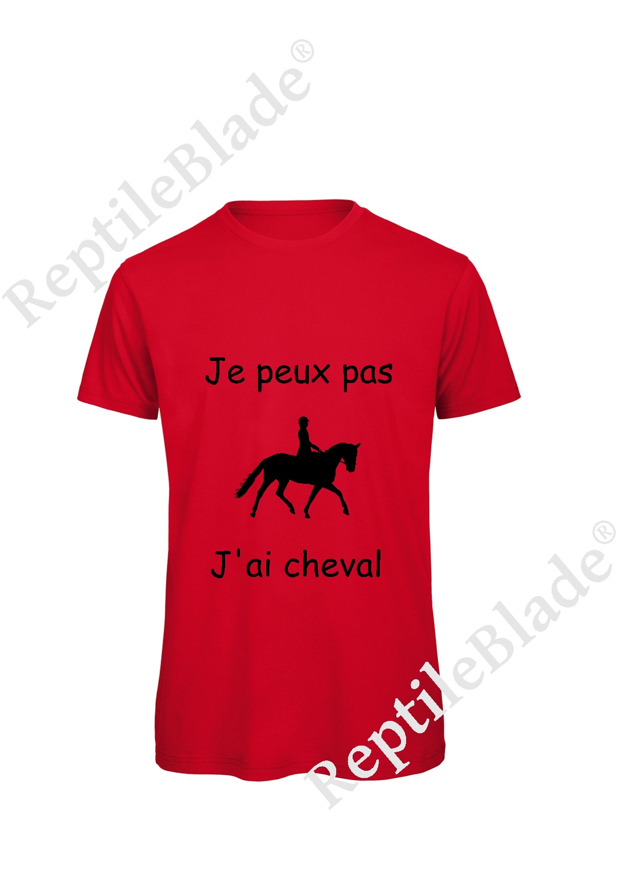T-shirt homme "Je peux pas j'ai cheval"