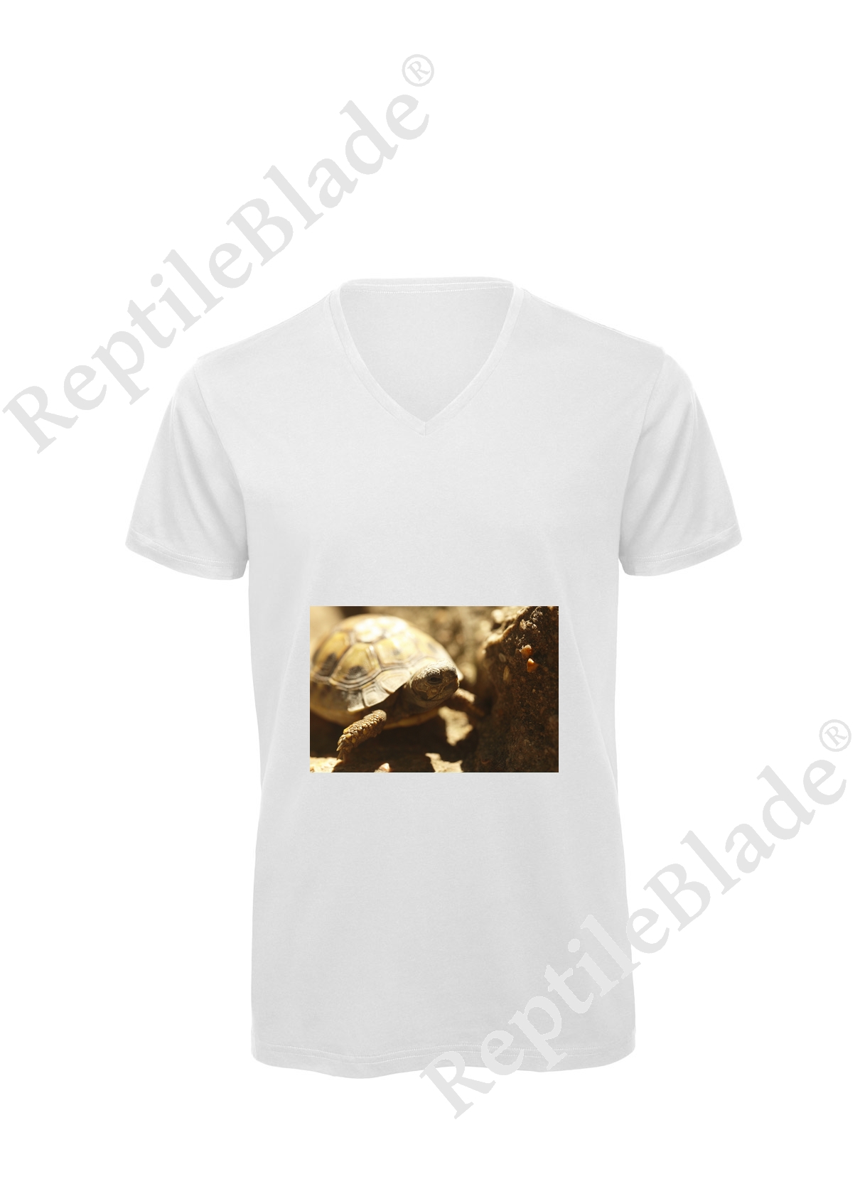 Miniature T-shirt homme col v "Lilo tortues"