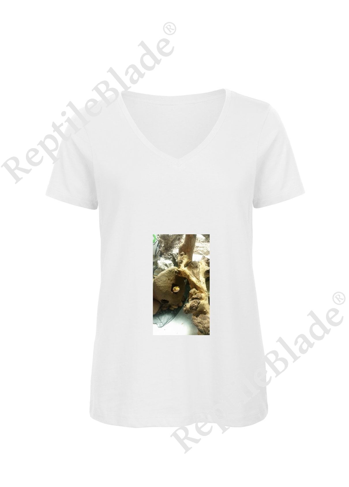 Miniature T-shirt femme col v "Lilo tortues"