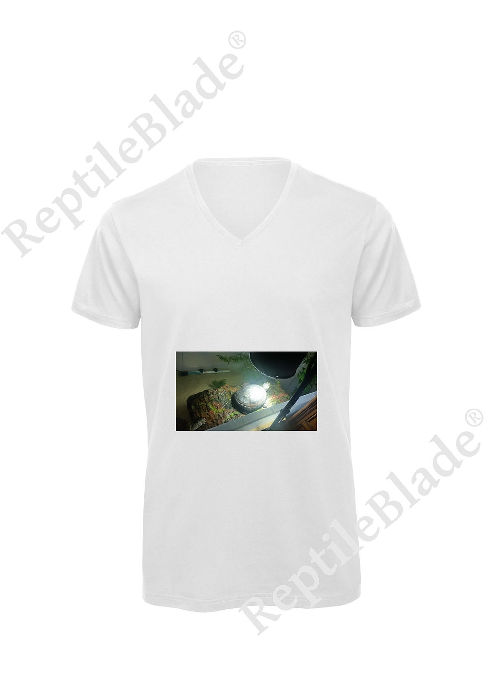 Миниатюра: T-shirt homme col v "Lilo tortues"