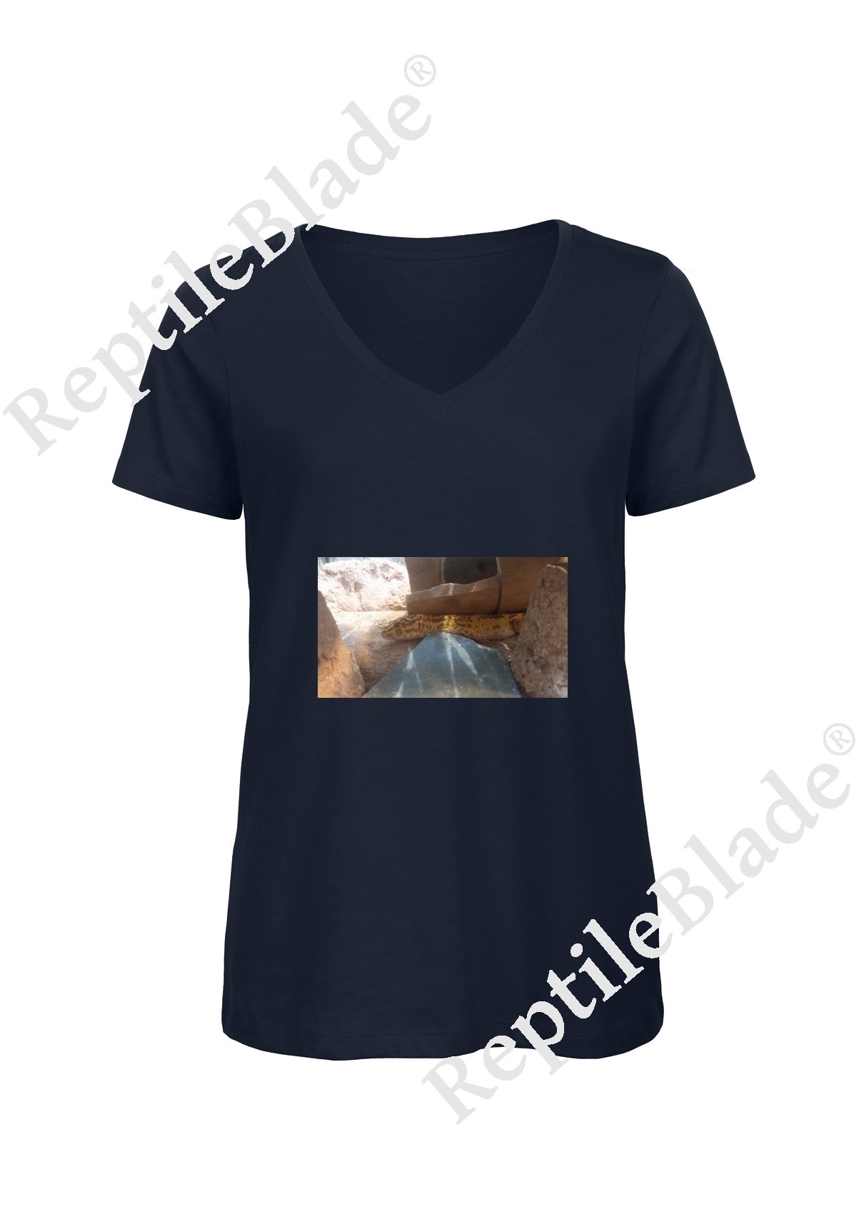 Miniature T-shirt femme col v "Lilo tortues"