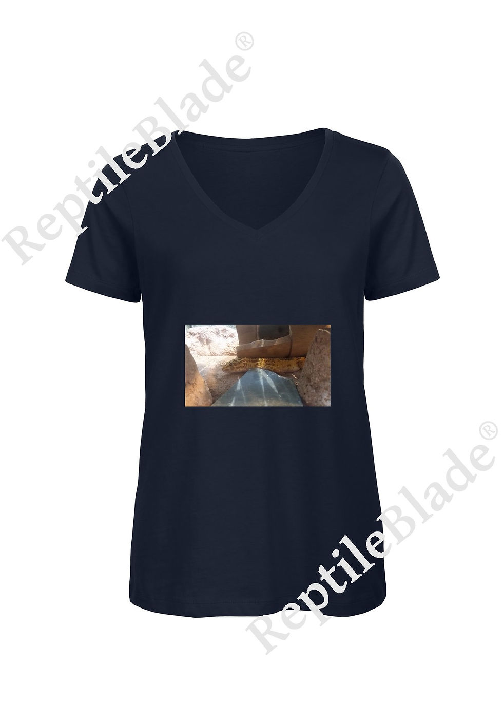 Thumbnail: T-shirt femme col v "Lilo tortues"