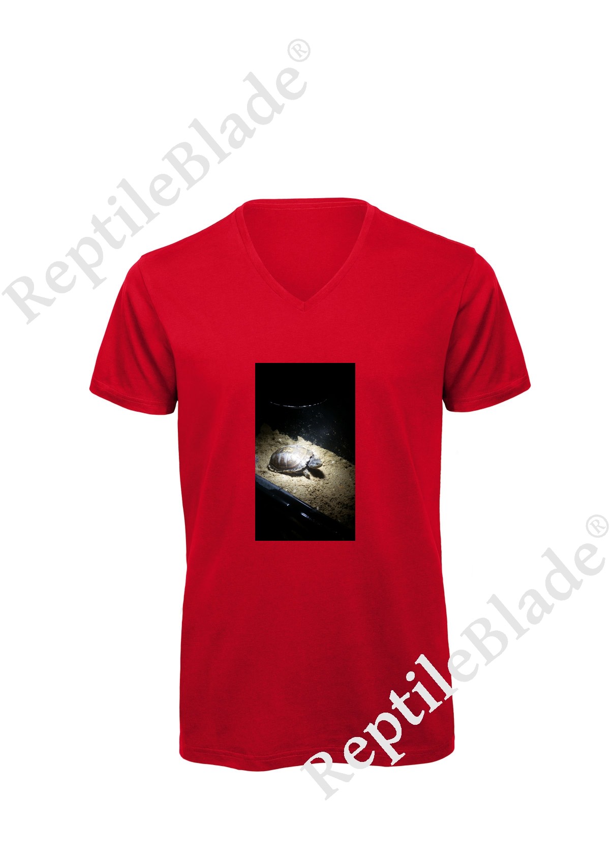 Miniature T-shirt homme col v "Lilo tortues"