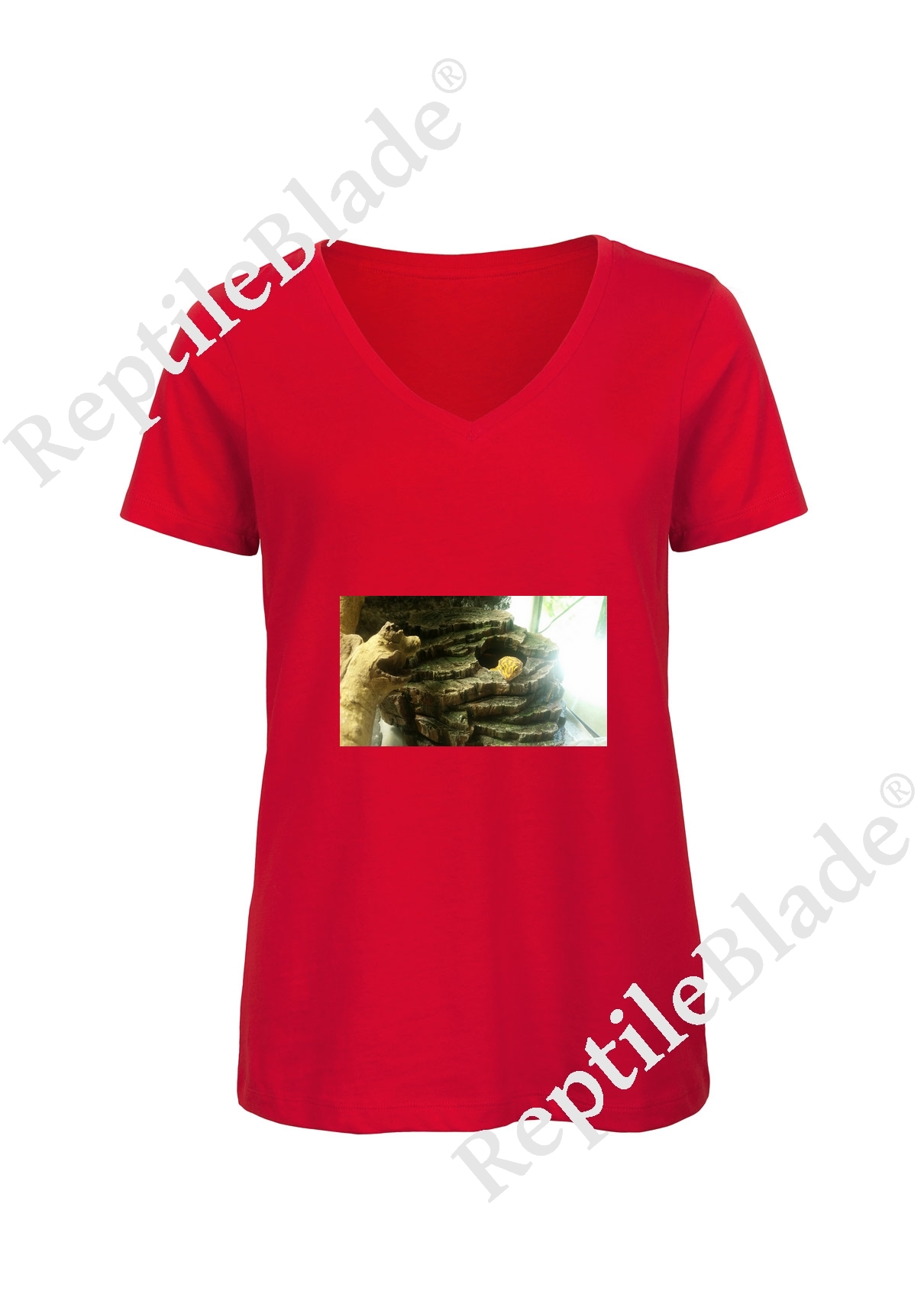 Miniature T-shirt femme col v "Lilo tortues"