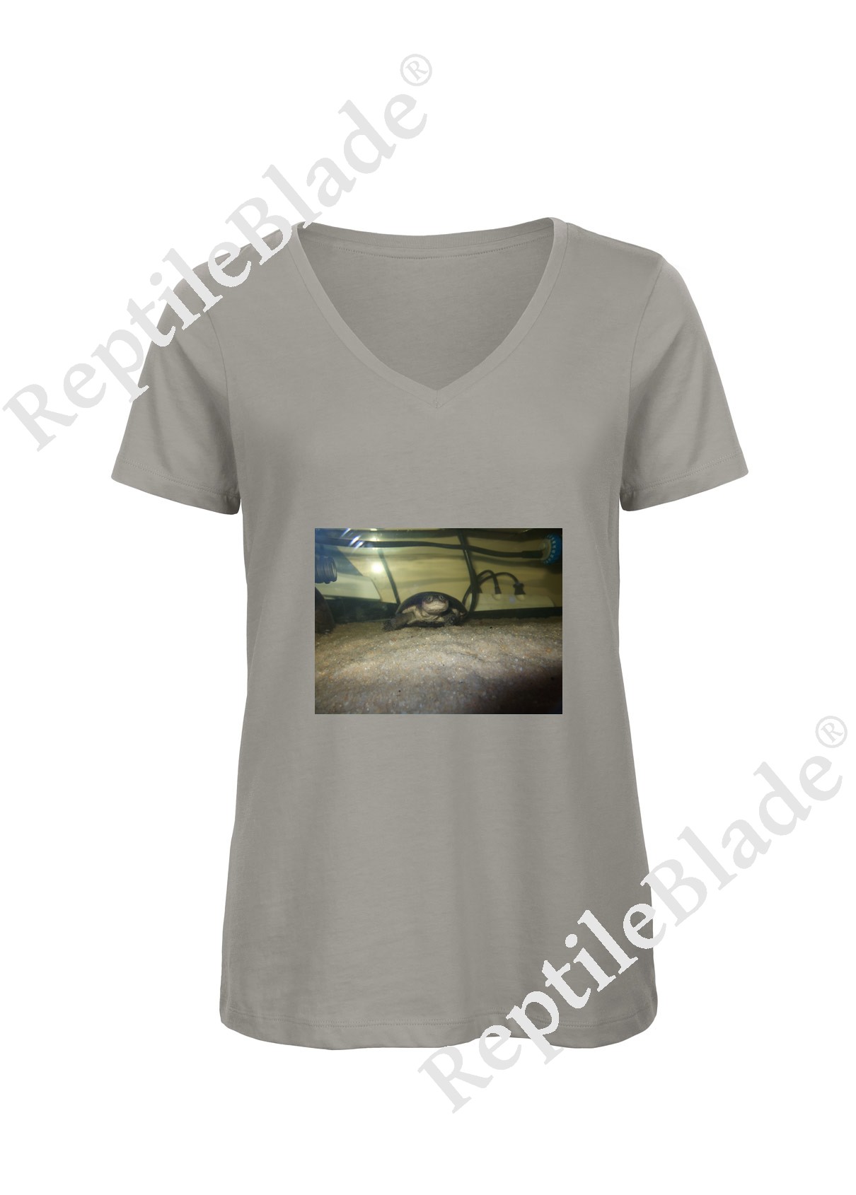 T-shirt femme col v "Lilo tortues"