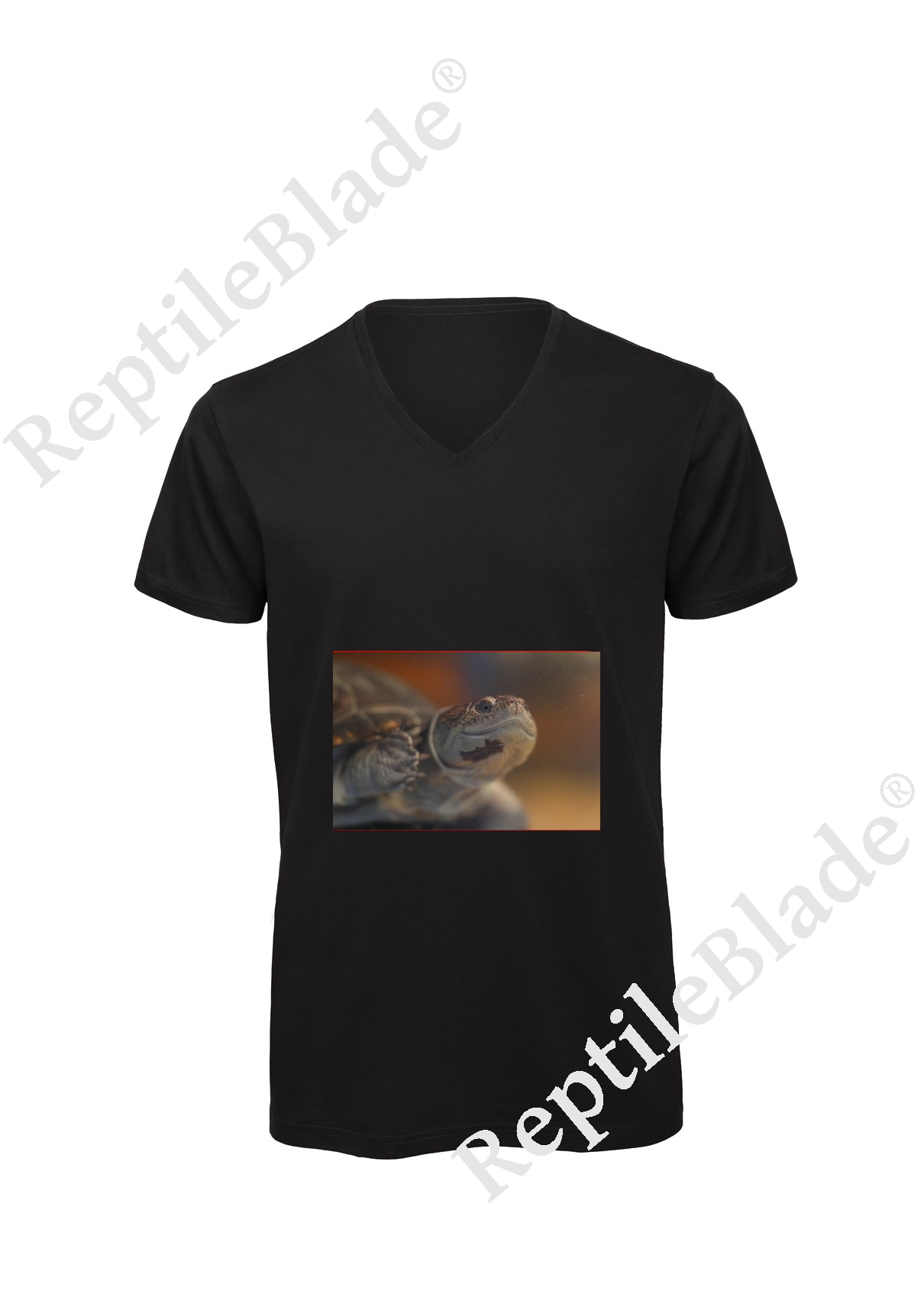 Miniature T-shirt homme col v "Lilo Tortues"