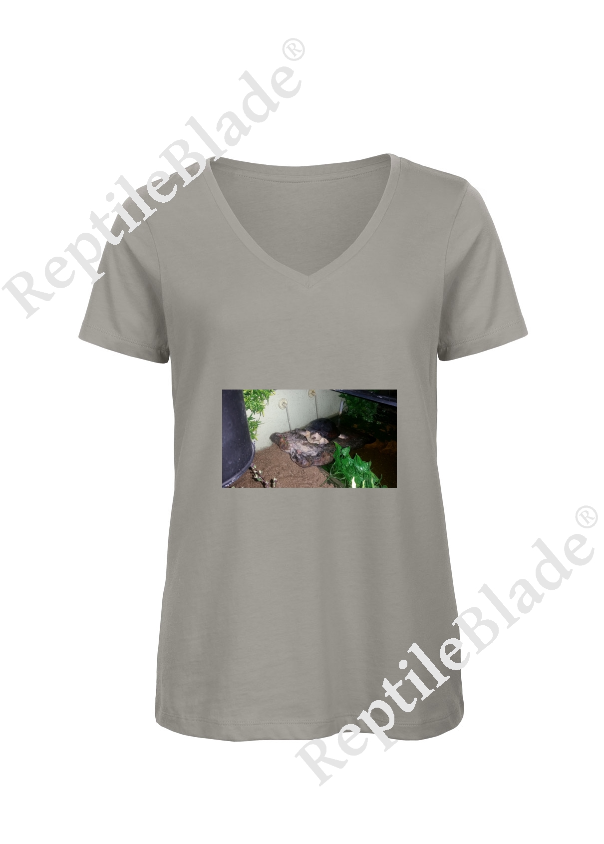 T-shirt femme col v "Lilo tortues"