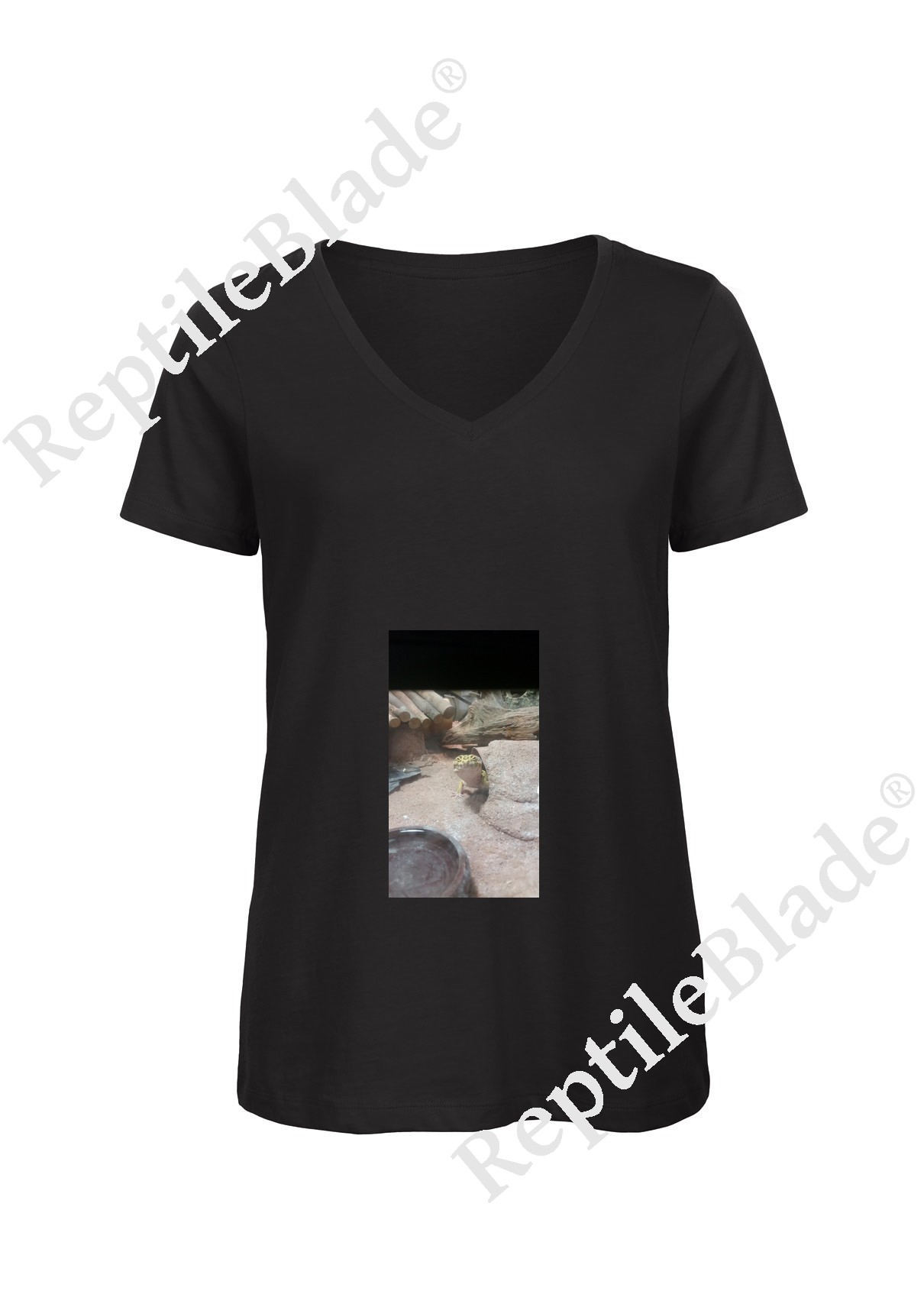 Miniature T-shirt femme col v "Lilo tortues"