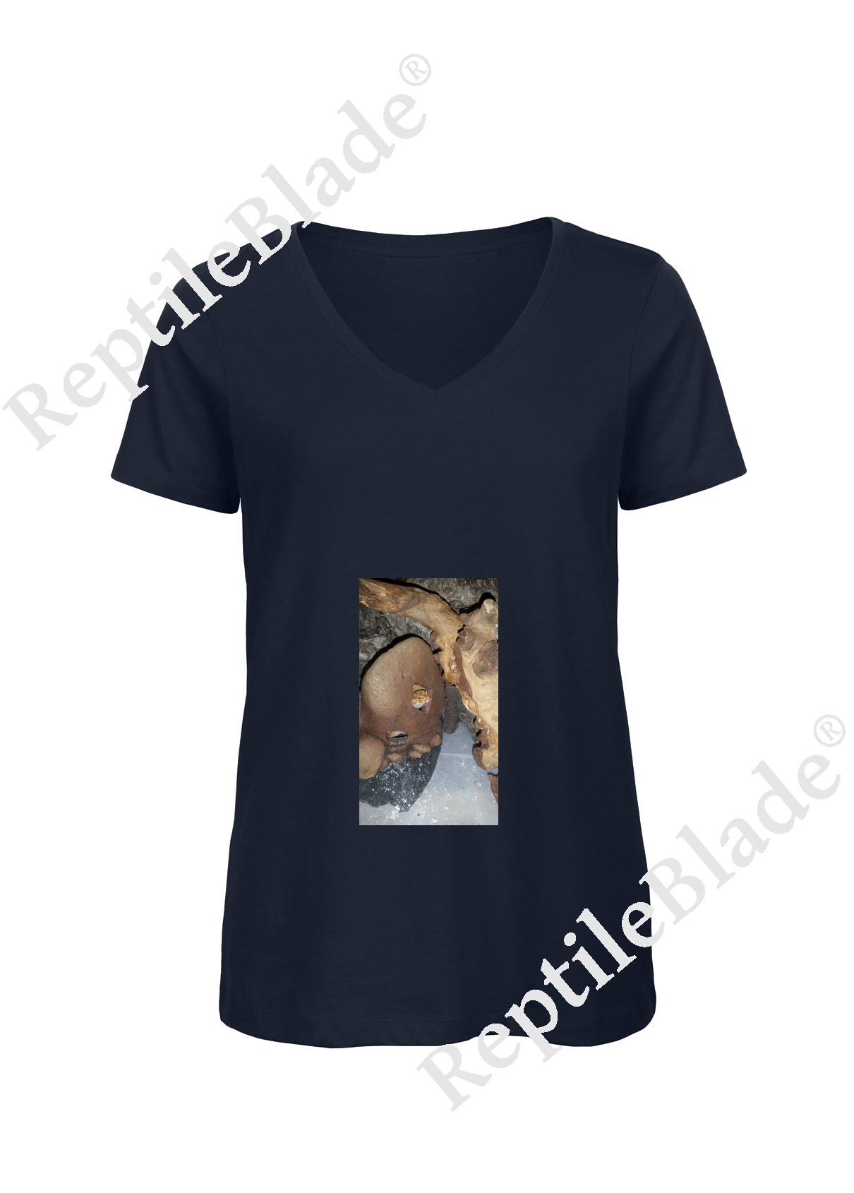 Miniature T-shirt femme col v "Lilo tortues"