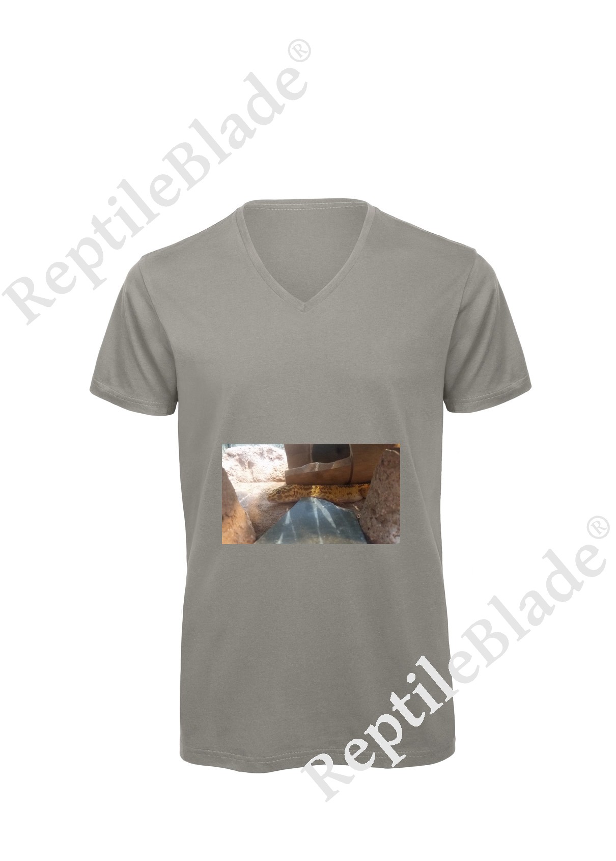 Miniature T-shirt homme col v "Lilo tortues"