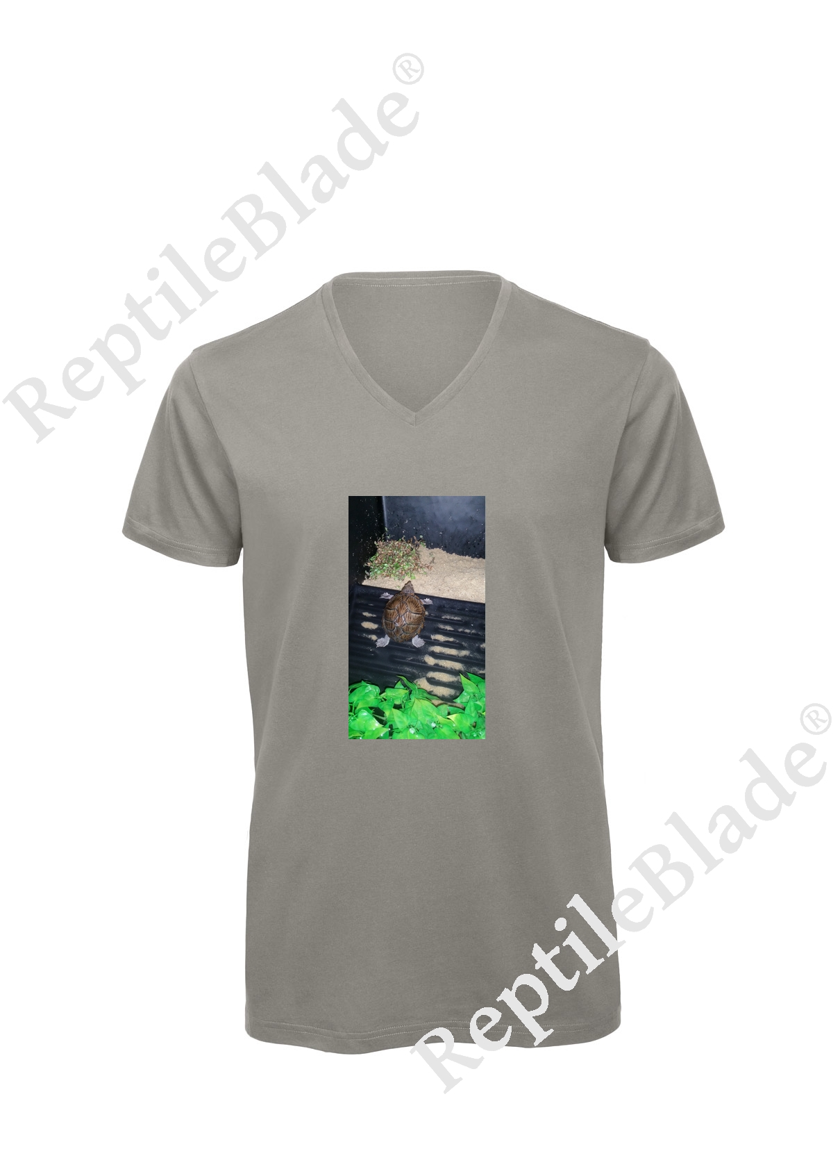 T-shirt homme col v "Lilo tortues"