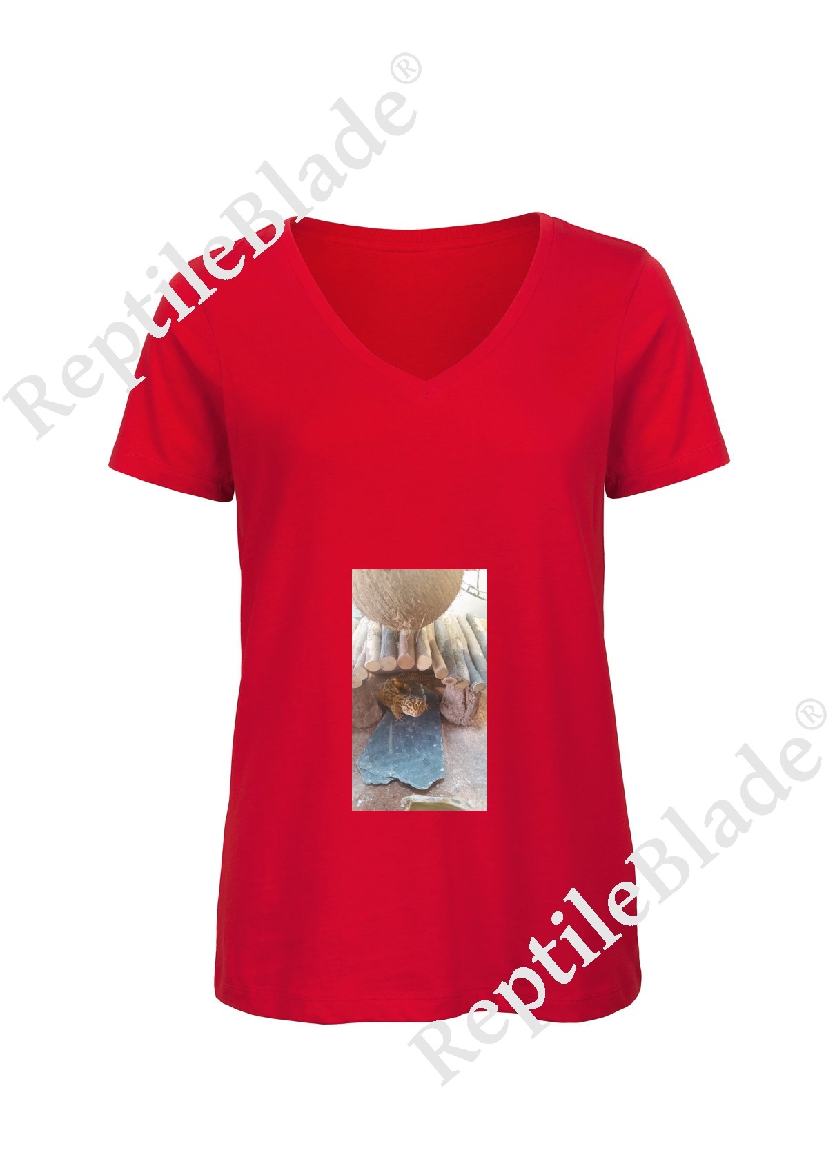 Miniature T-shirt femme col v "Lilo tortues"