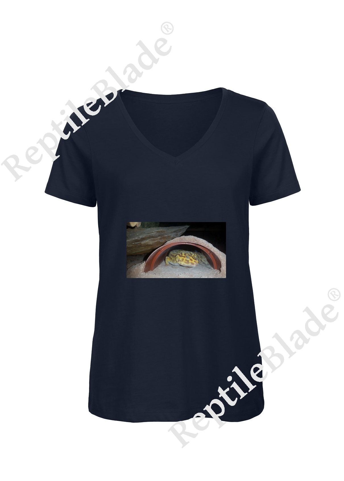 Miniature T-shirt femme col v "Lilo tortues"