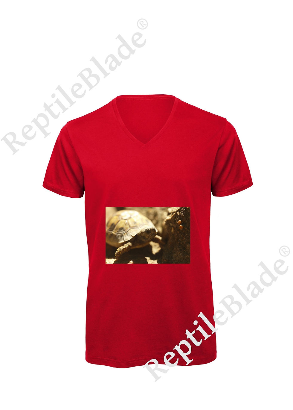 Miniatura: T-shirt homme col v "Lilo tortues"