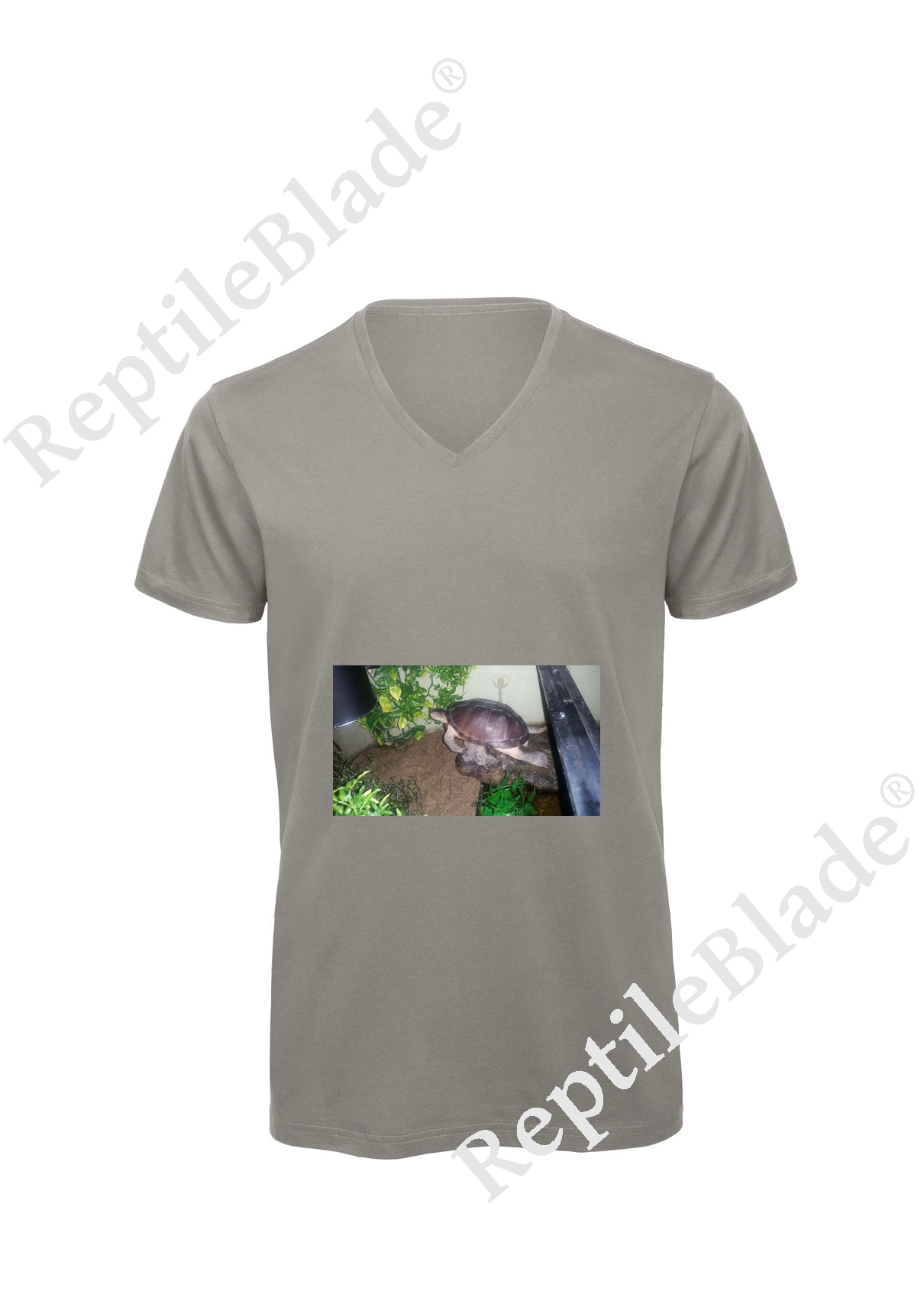 T-shirt homme col v "Lilo tortues"