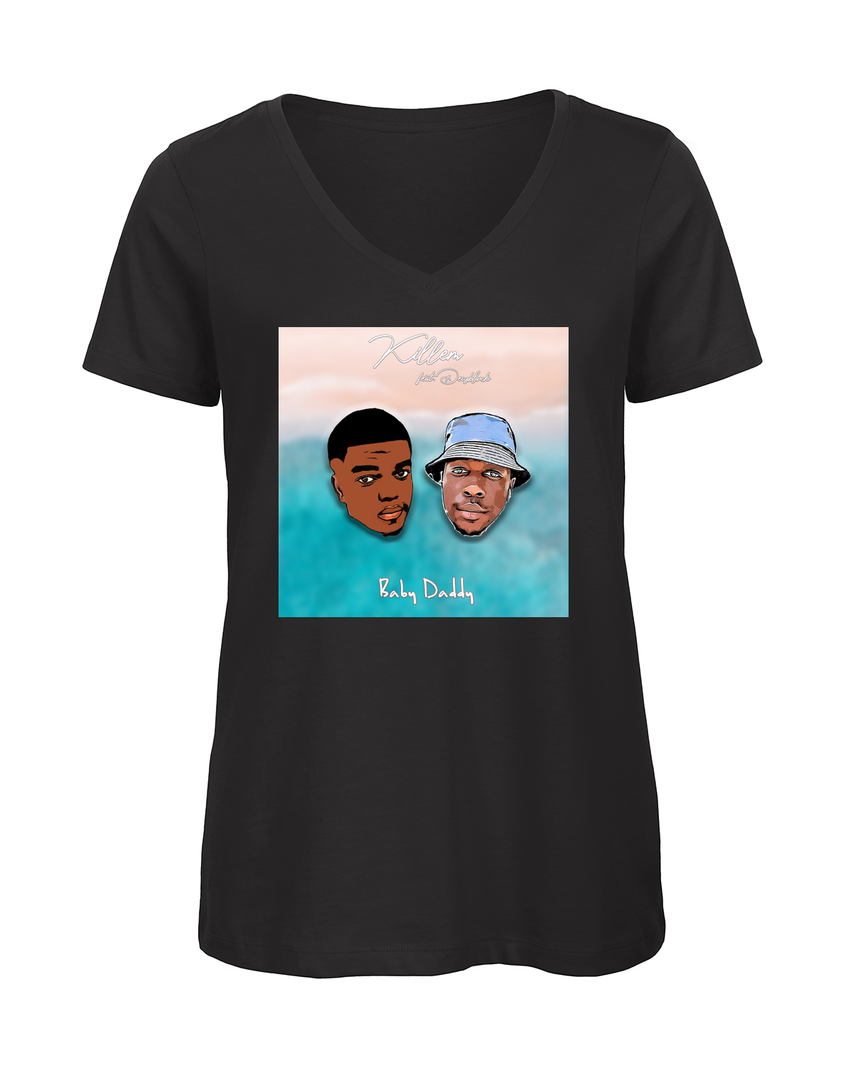 T-shirt femme col v "Killem Officiel"