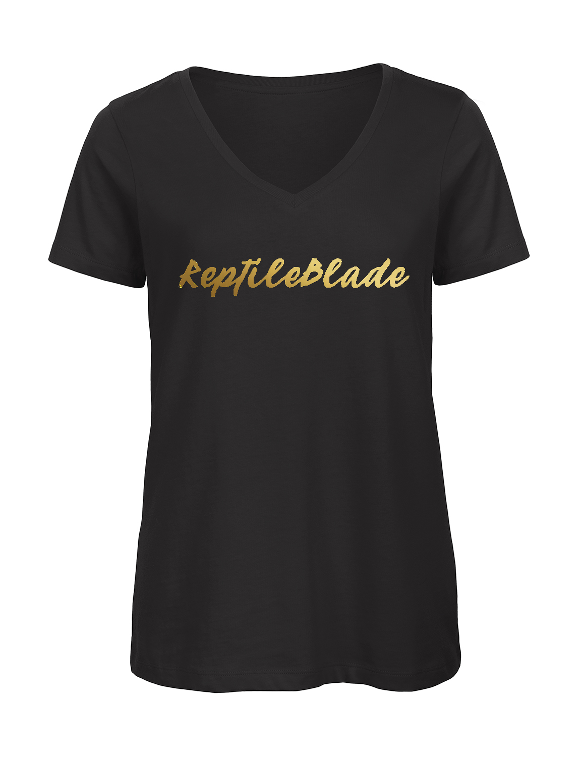 Miniature T-shirt femme col v "ReptileBlade"
