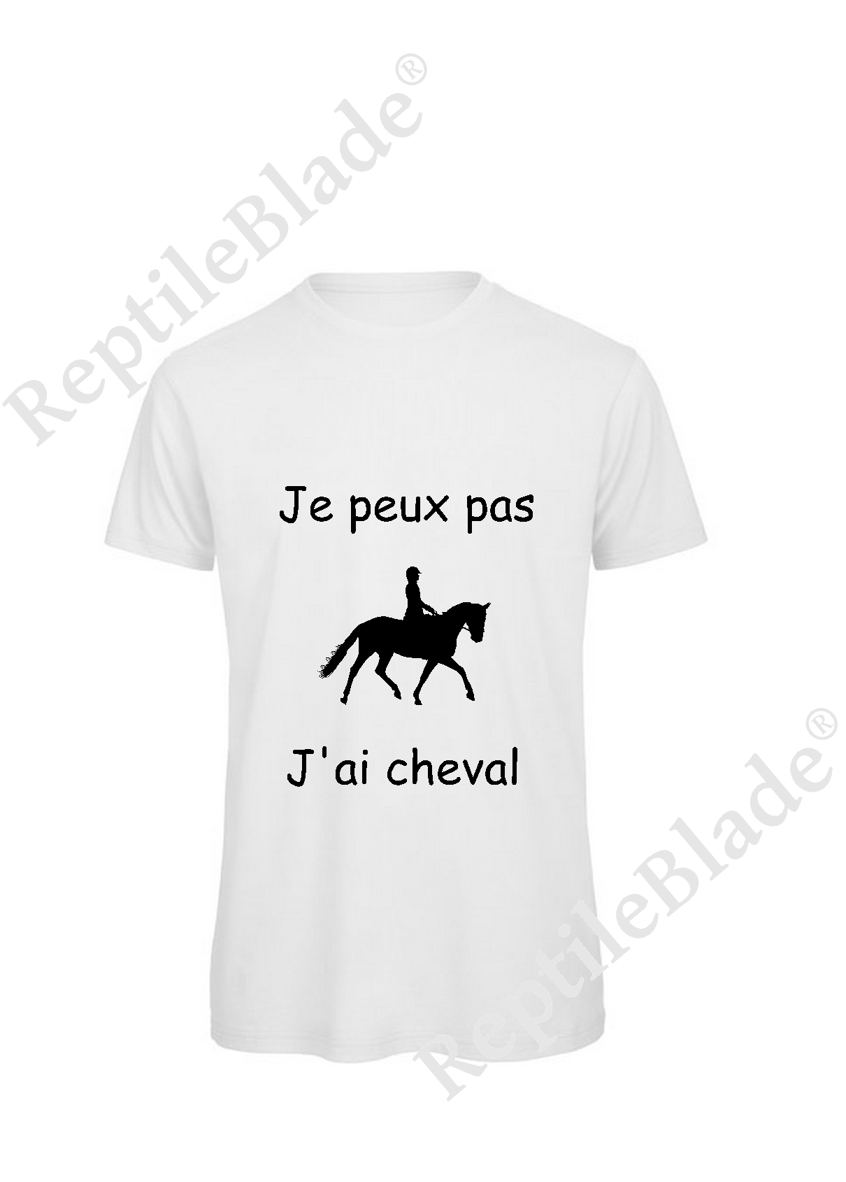 Miniature T-shirt homme "Je peux pas j'ai cheval"