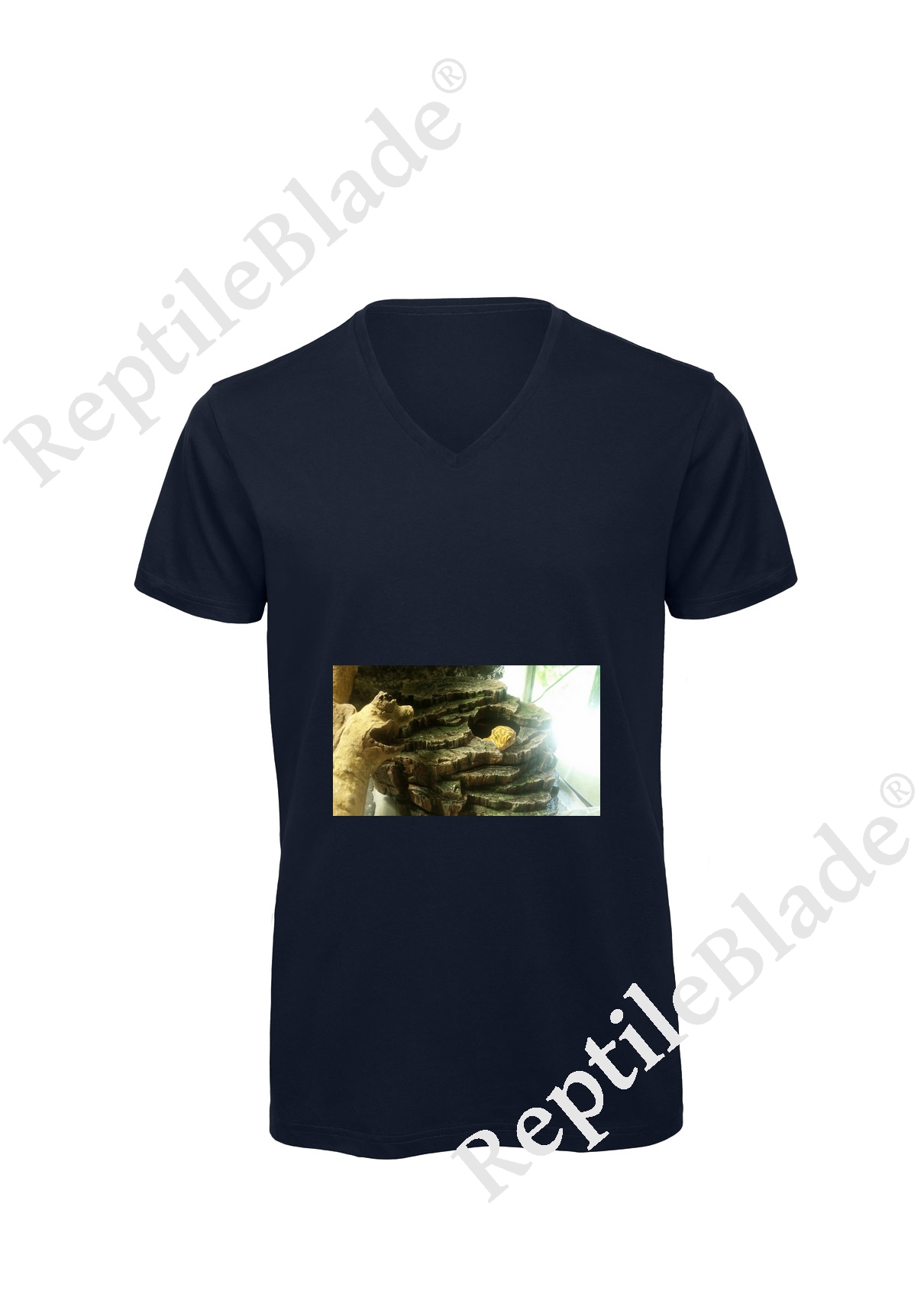 Miniature T-shirt homme col v "Lilo tortues"