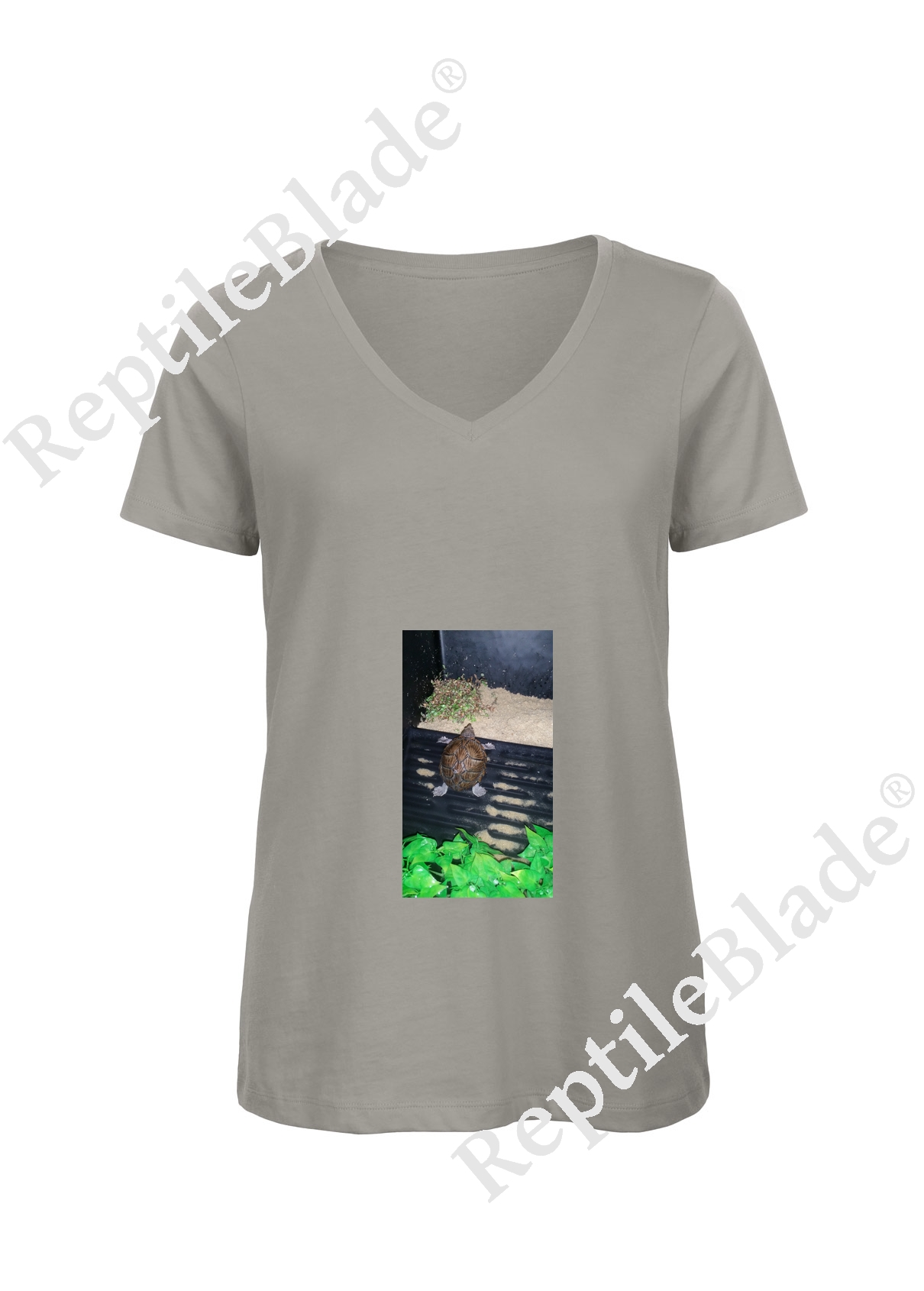 T-shirt femme col v "Lilo tortues"