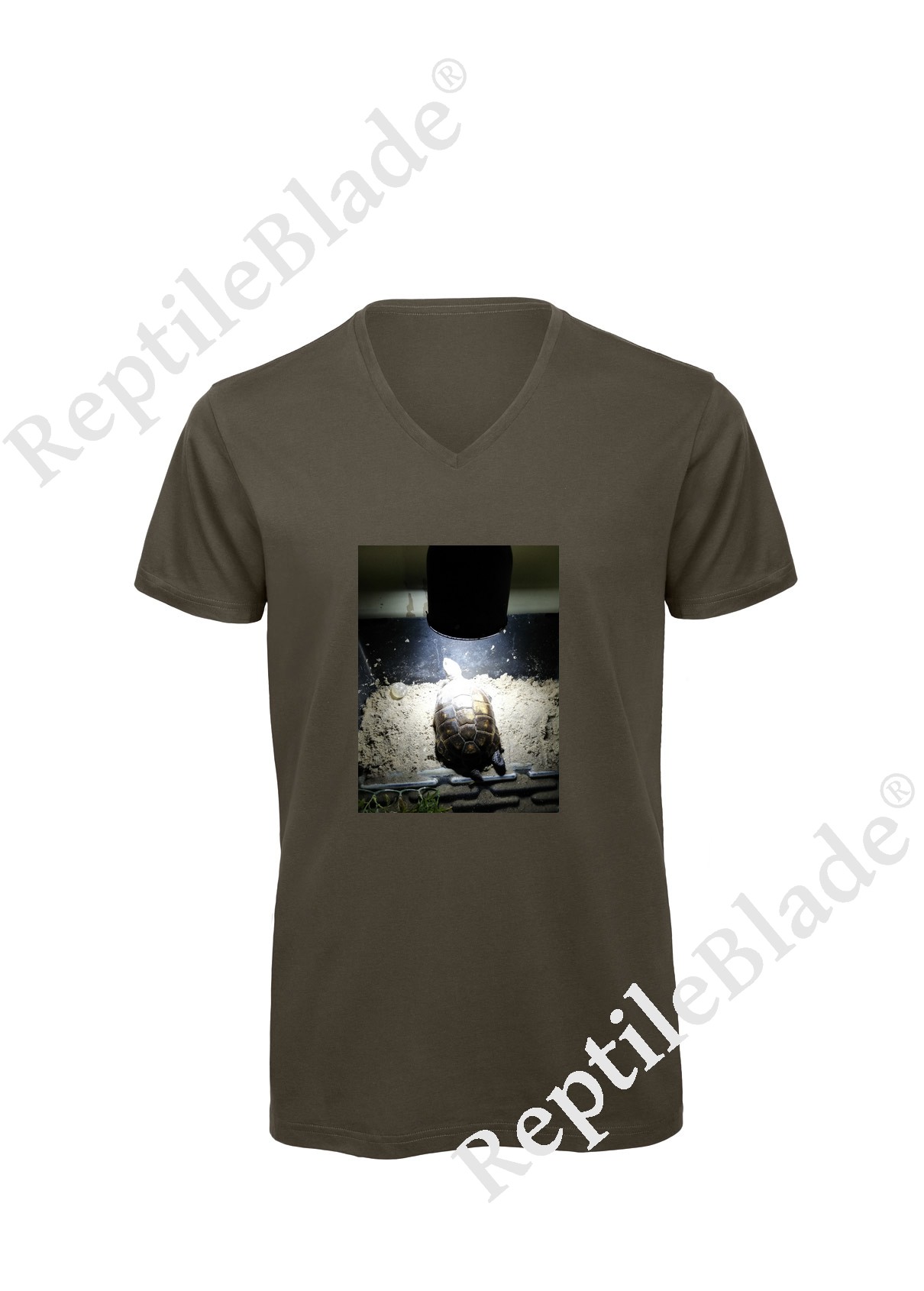 Miniature T-shirt homme col v "Lilo tortues"