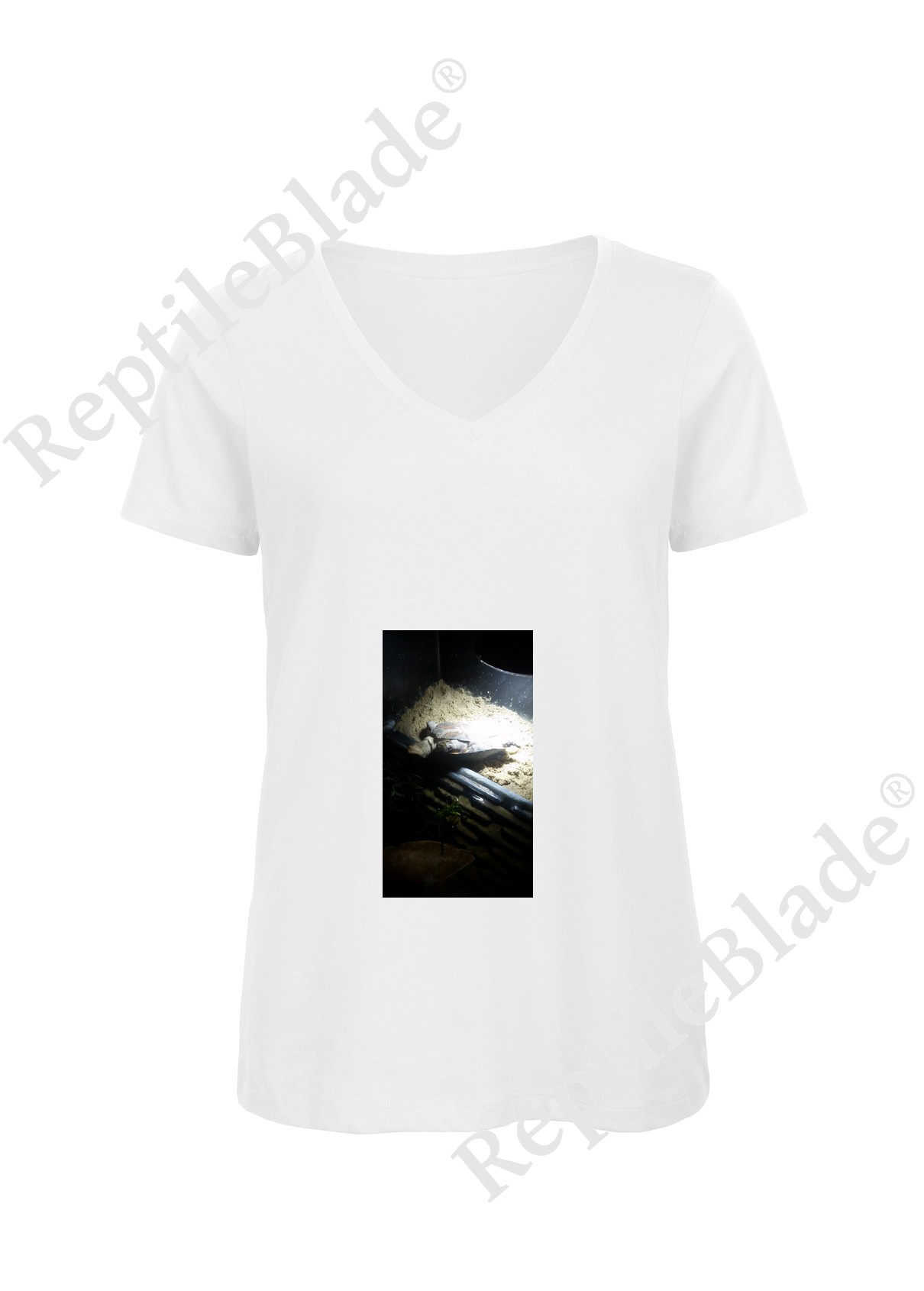 Miniature T-shirt femme col v "Lilo tortues"