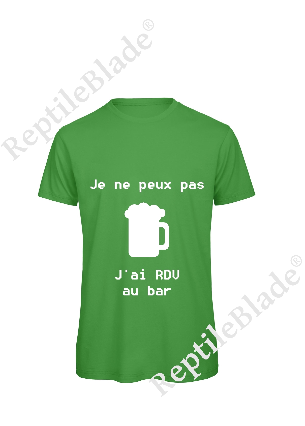 T-shirt homme "Je peux pas j'ai rdv au bar"