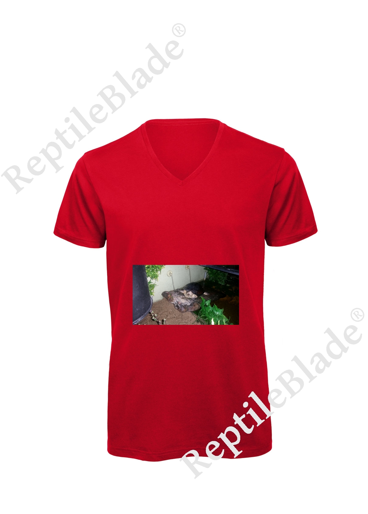 Miniature T-shirt homme col v "Lilo tortues"