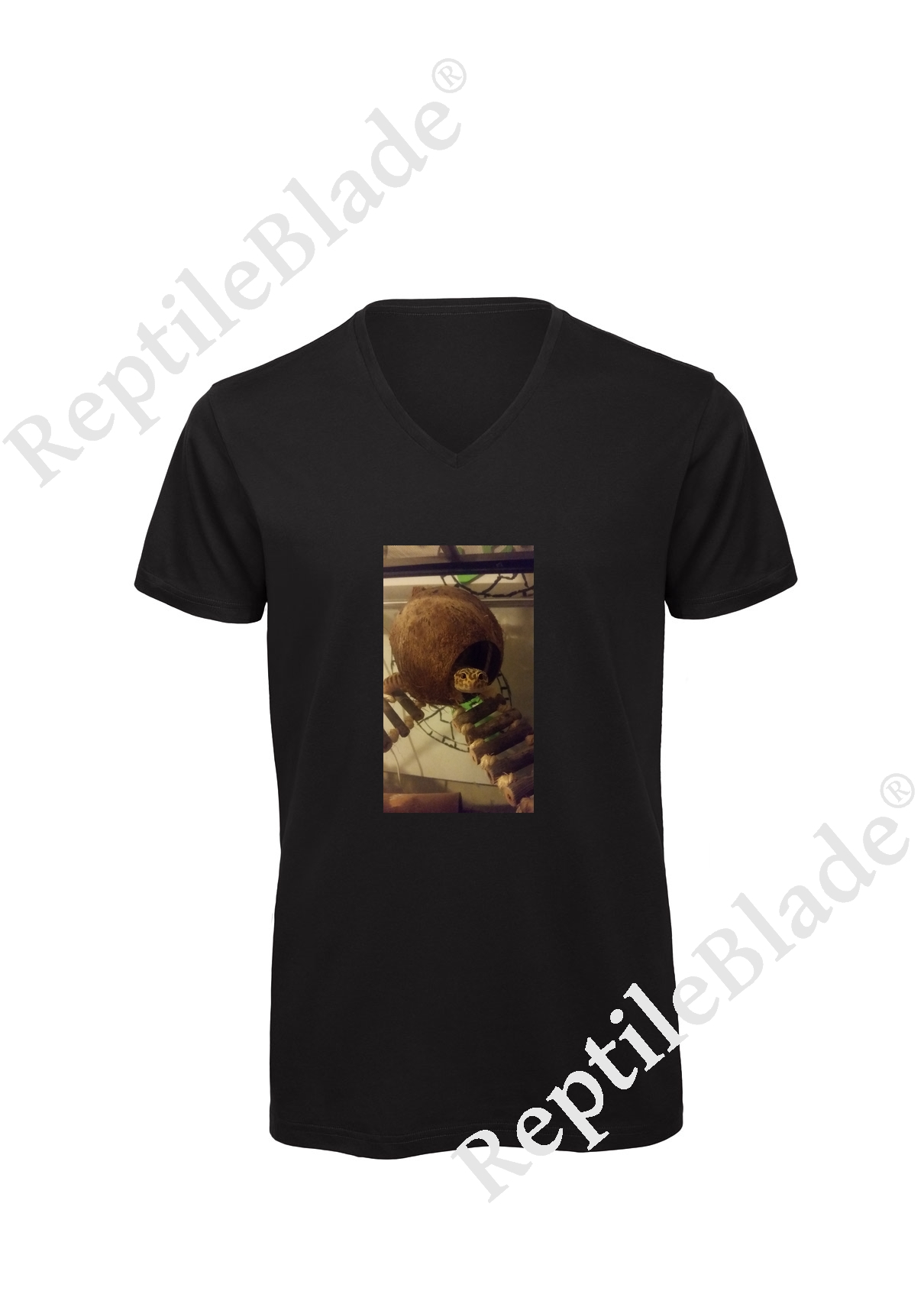 Miniature T-shirt homme col v "Lilo tortues"