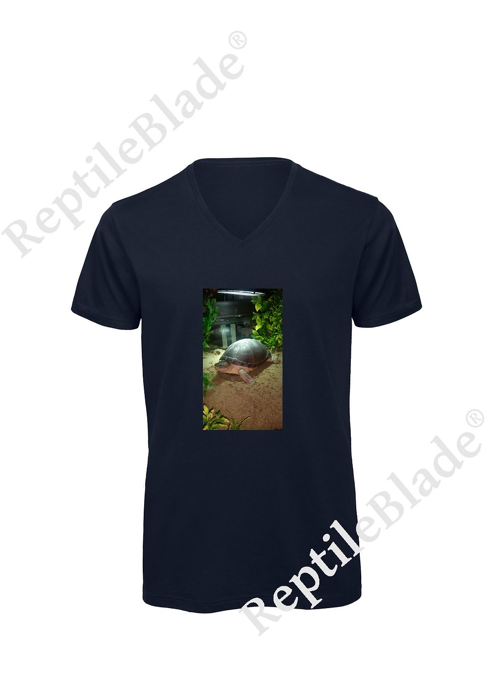 Miniaturbild: T-shirt homme col v "Lilo tortues"