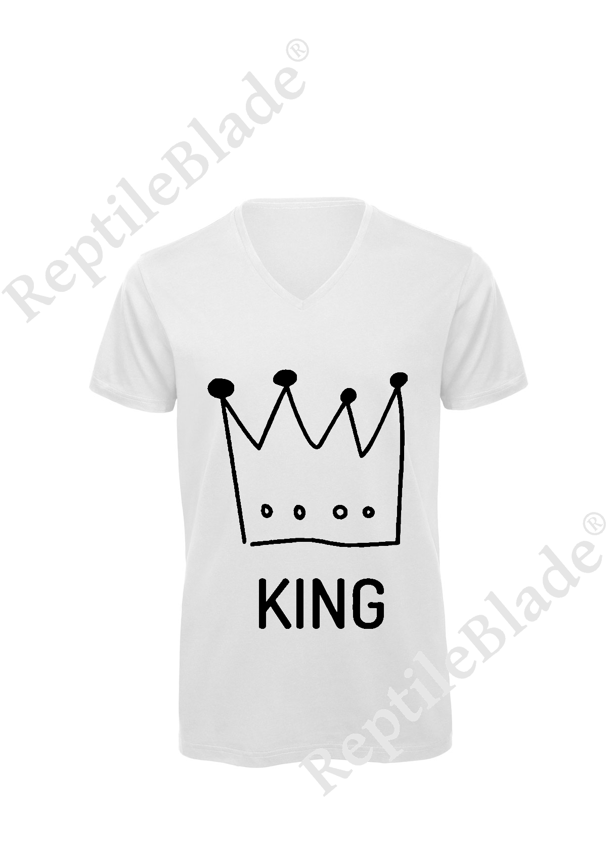 Miniature T-shirt homme col v "king"